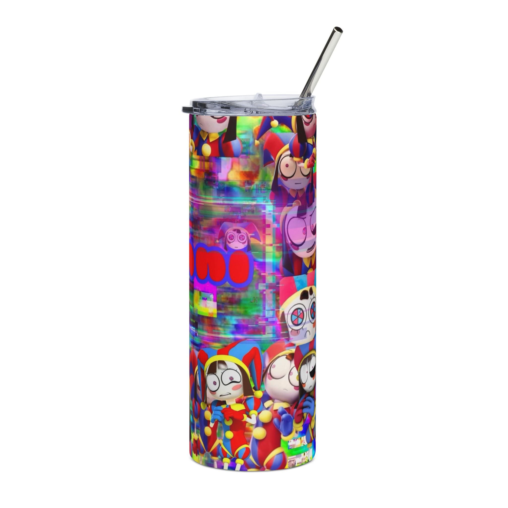 The Amazing Digital Circus Pomni Psychedelic Cartoon Characters Stainless Steel Tumbler | 20oz