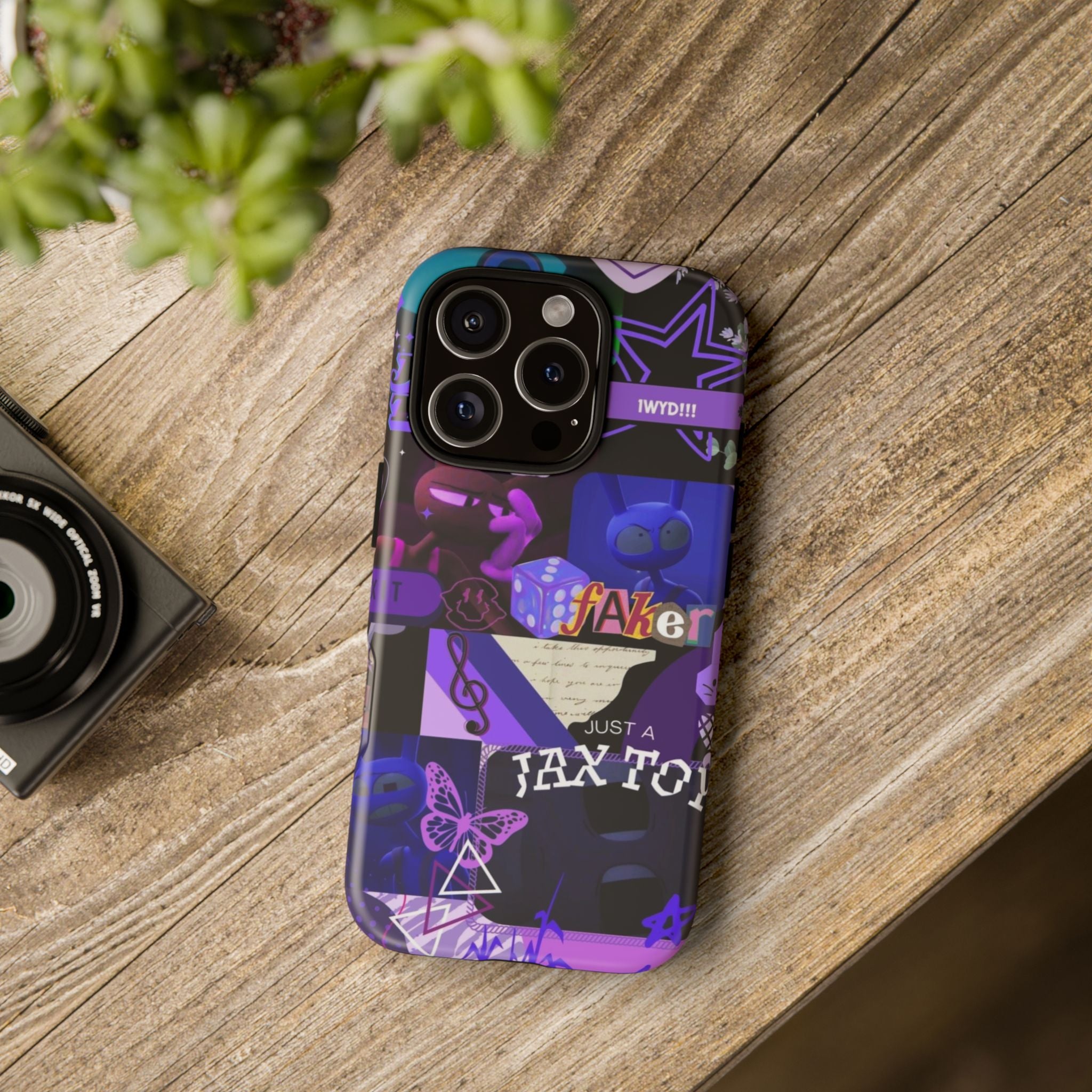 Jax The Amazing Digital Circus Purple Grunge Collage Phone Case | Tough Cases