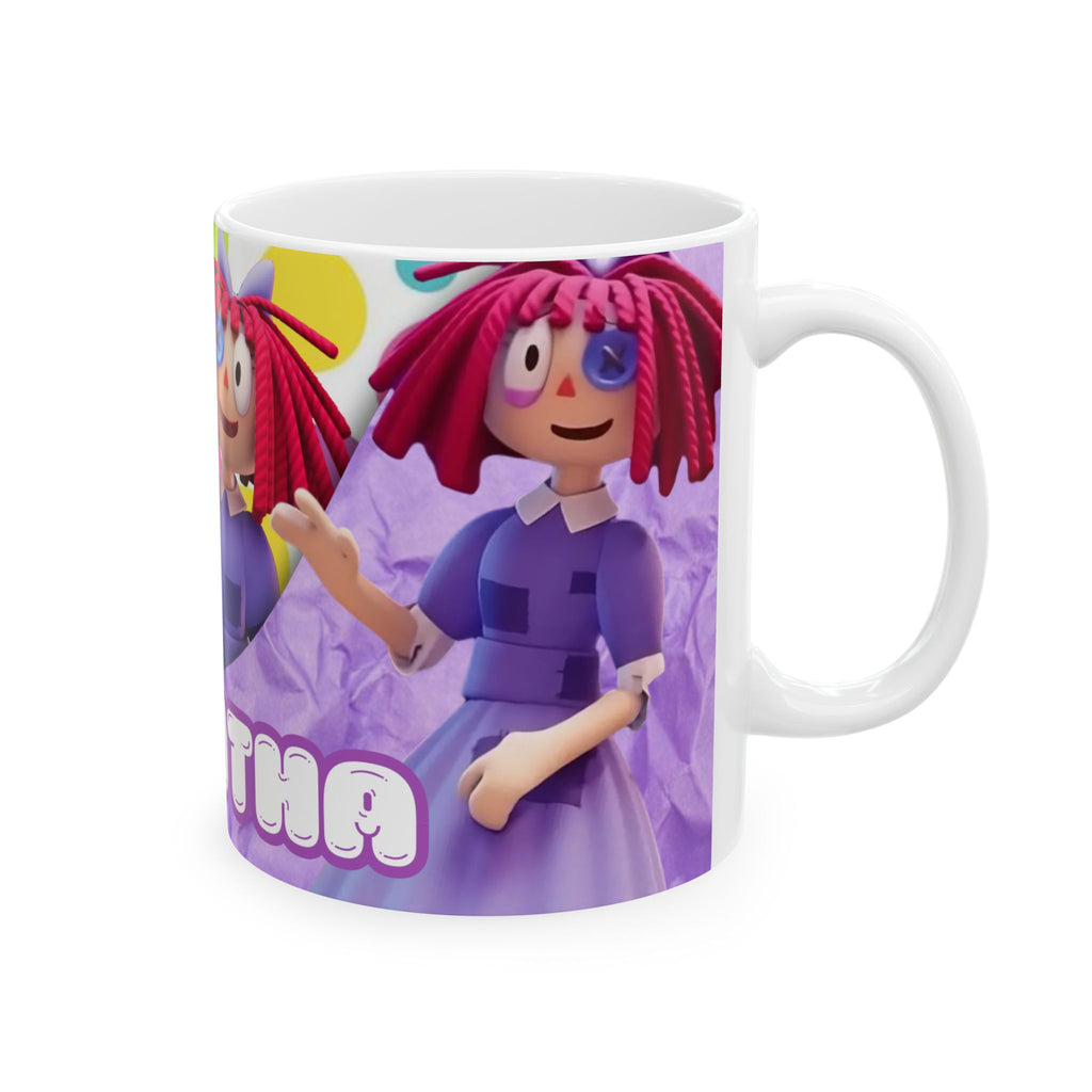 Ragatha The Amazing Digital Circus Doll Illustration Mug | Cartoon Ceramic Coffee Cup Gift
