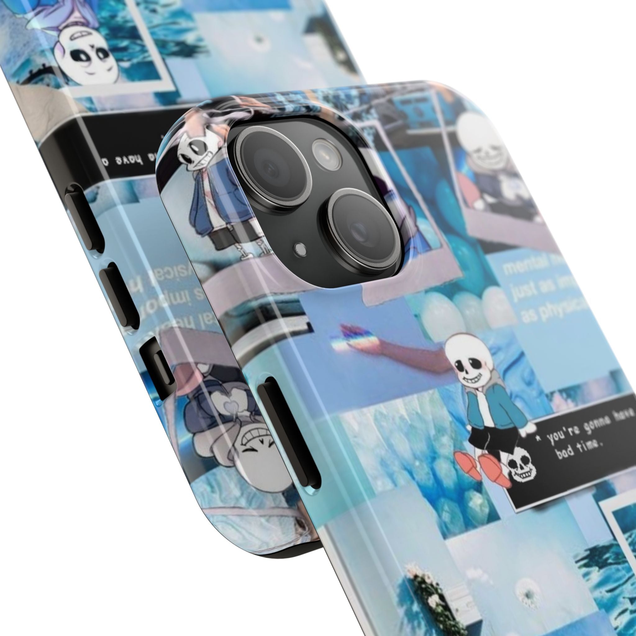Undertale Sans Character Collage Tough Phone Case | Blue Aesthetic, Undertale-inspired