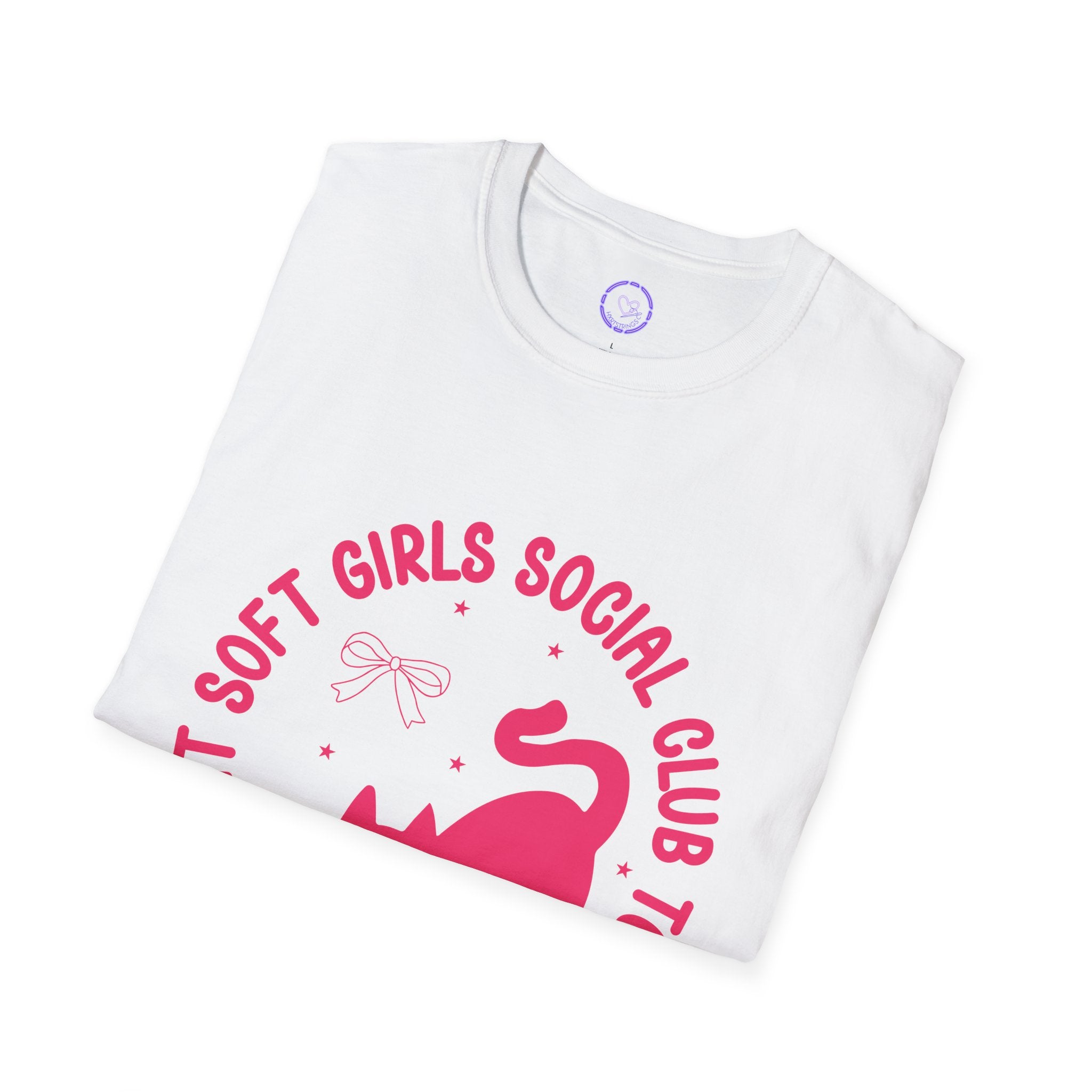 Soft Girls Social Club Cat TShirt | Pink Graphic Tee