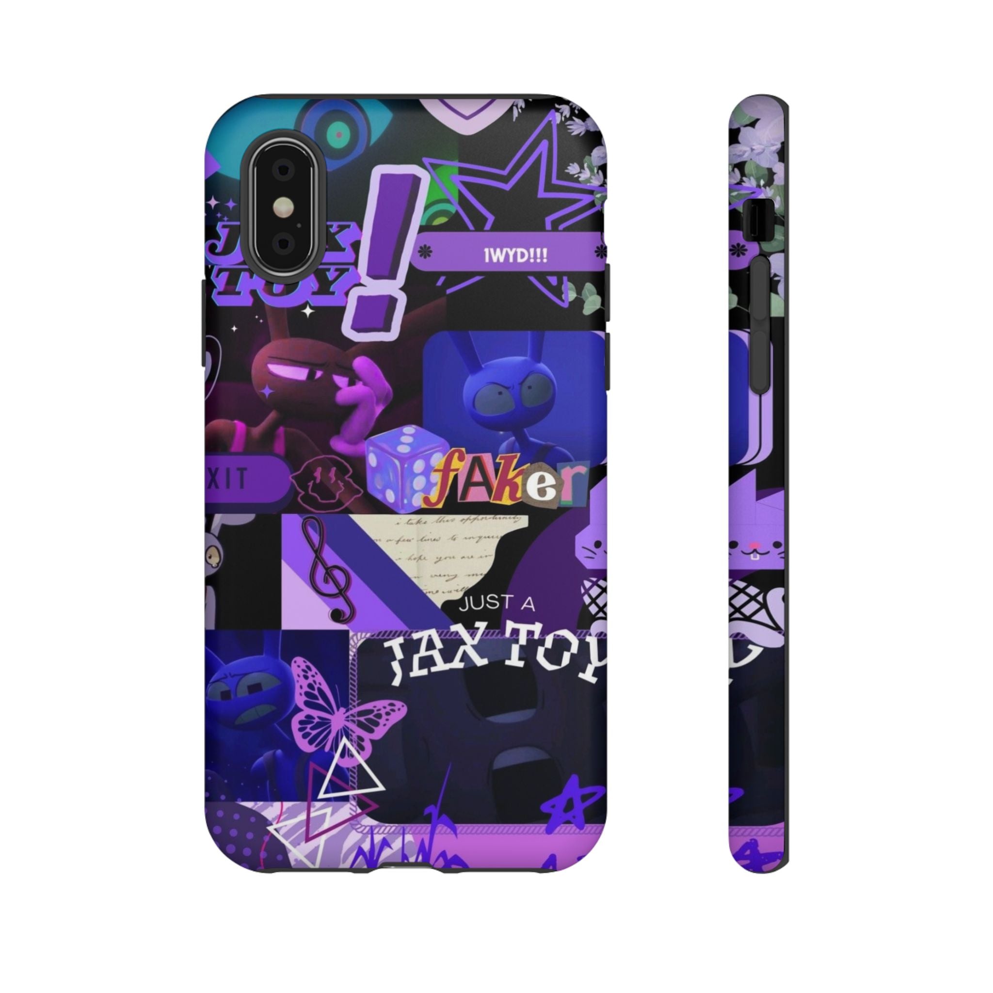 Jax The Amazing Digital Circus Purple Grunge Collage Phone Case | Tough Cases