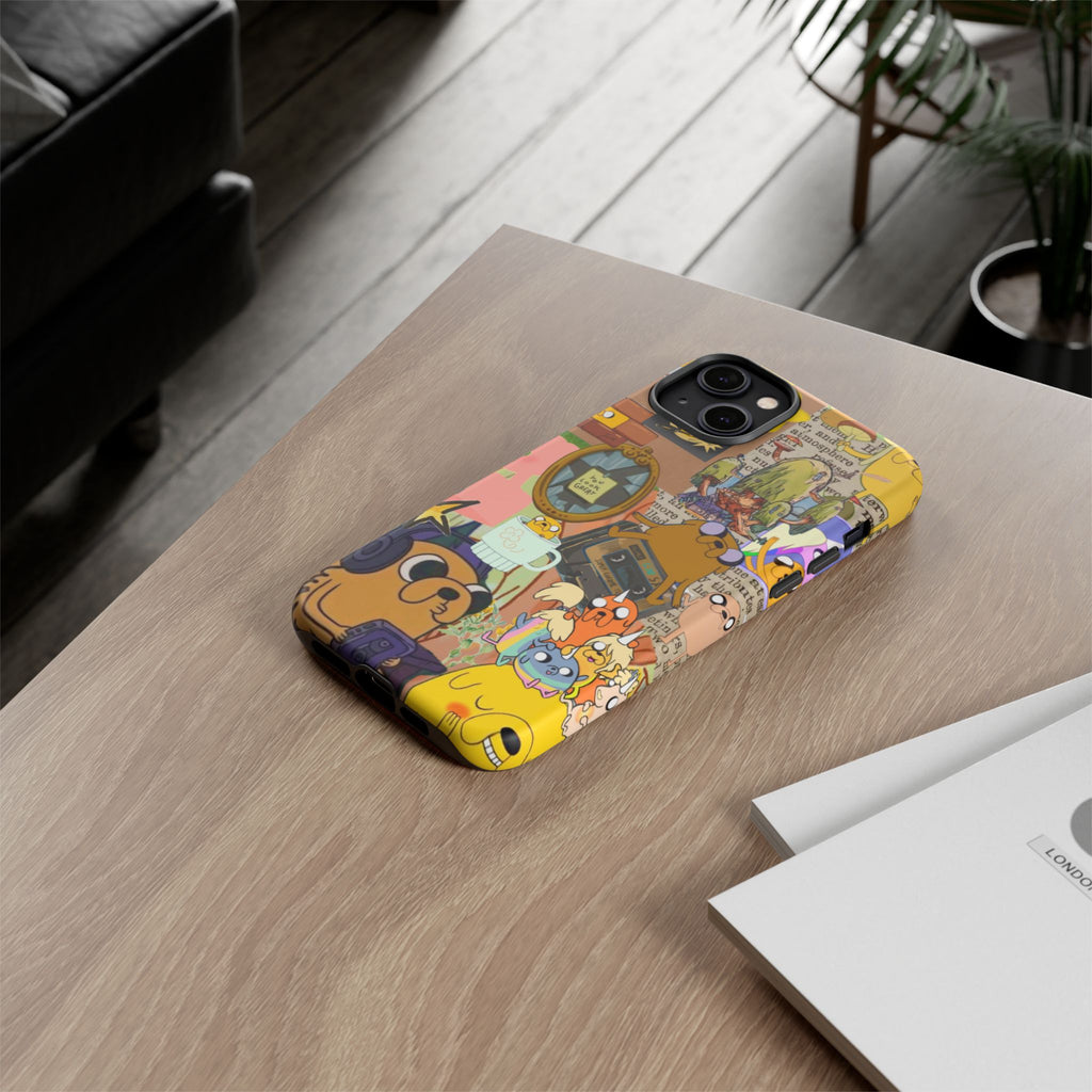 Adventure Time Jake the Dog Cartoon Collage Phone Case | Adventure Dog Character Pattern