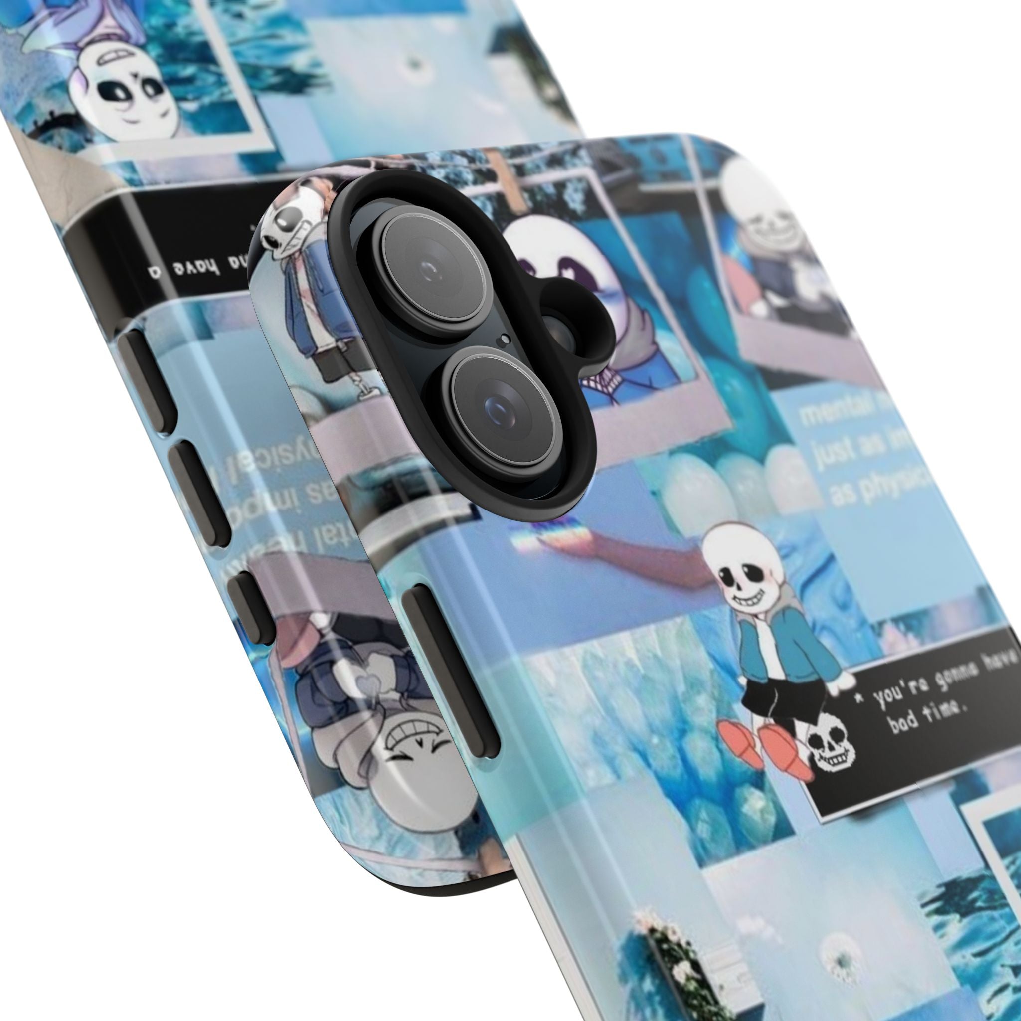 Undertale Sans Character Collage Tough Phone Case | Blue Aesthetic, Undertale-inspired