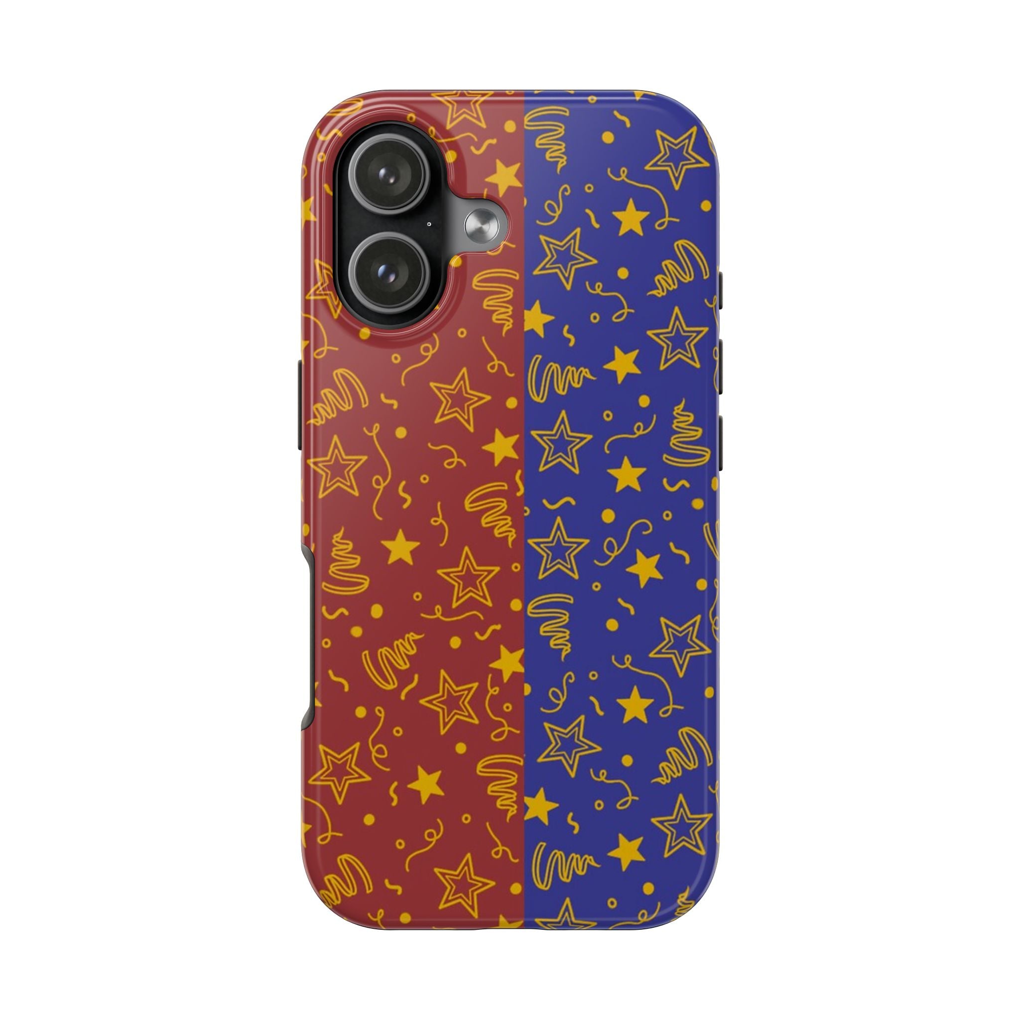 FNAF 5NAF Five Nights at Freddys Sun and Moon Security Breach Gold Star Confetti Pattern Phone Case | Tough Phone Case