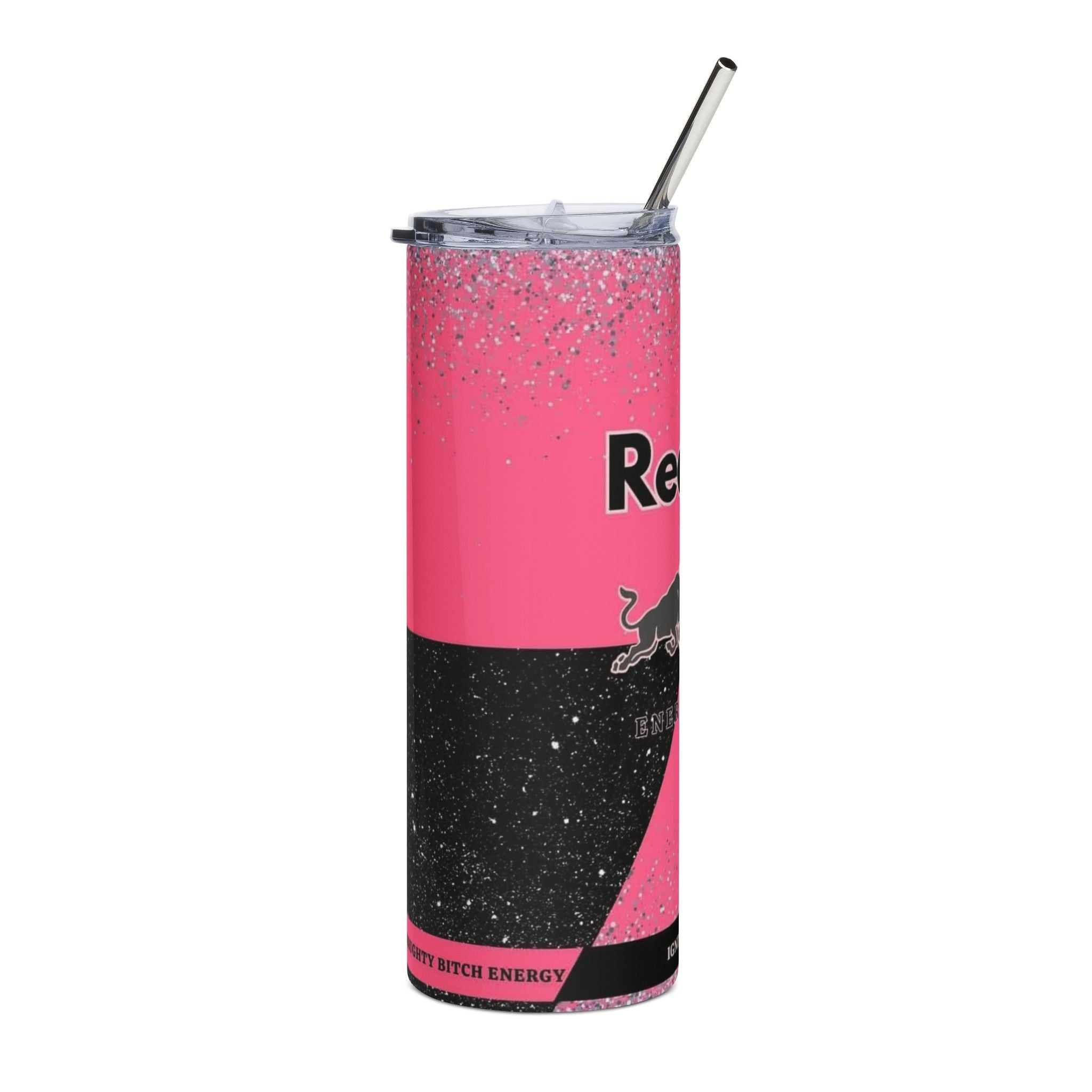 Pink Red Bull Energy Drink Logo Tumbler | 20oz Stainless Steel Travel Tumbler