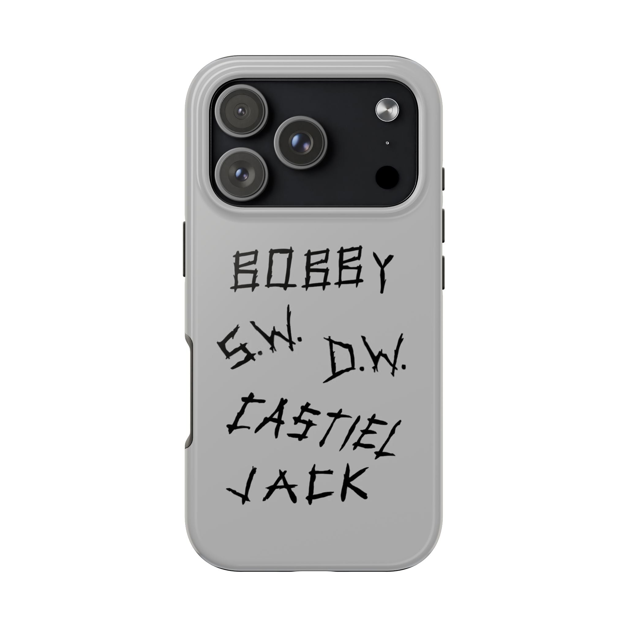 Supernatural Castiel Jack Sam Dean Winchester Handwritten Names Phone Case | Bobby S.W. D.W. Castiel Jack