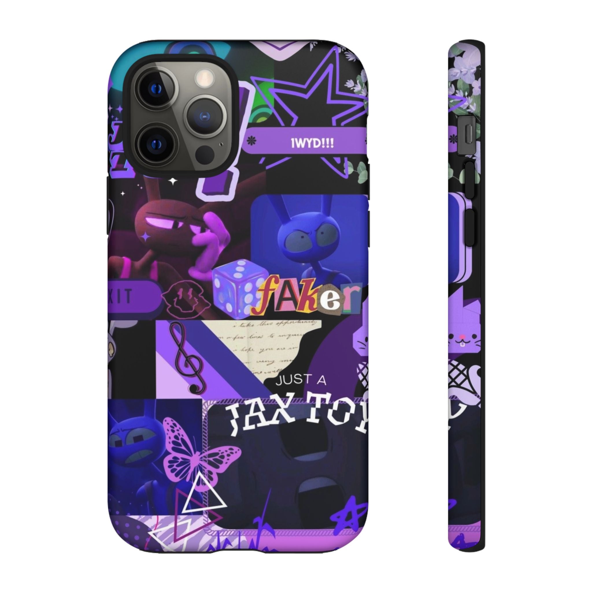 Jax The Amazing Digital Circus Purple Grunge Collage Phone Case | Tough Cases
