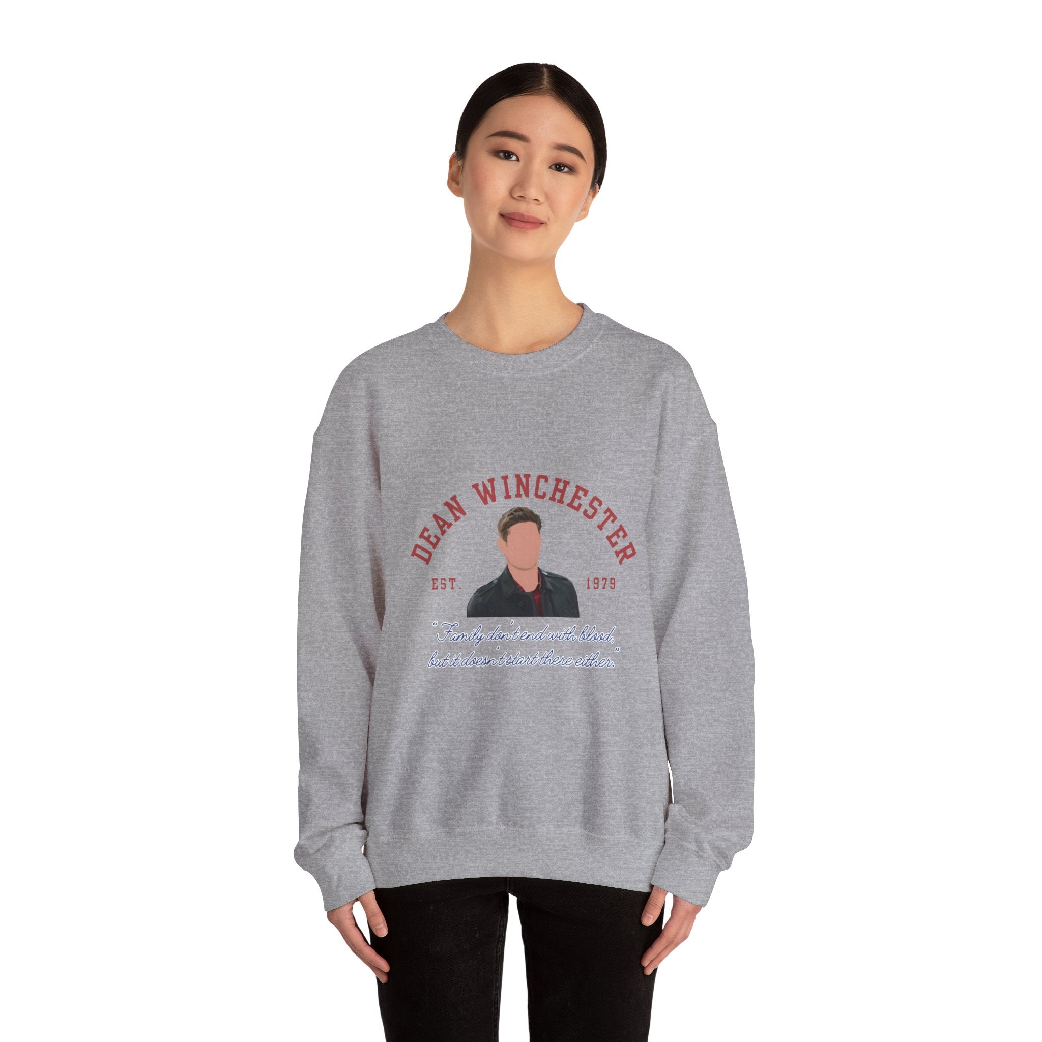 Dean Winchester Supernatural sweatshirt | Faceless Winchester portrait, est. 1979