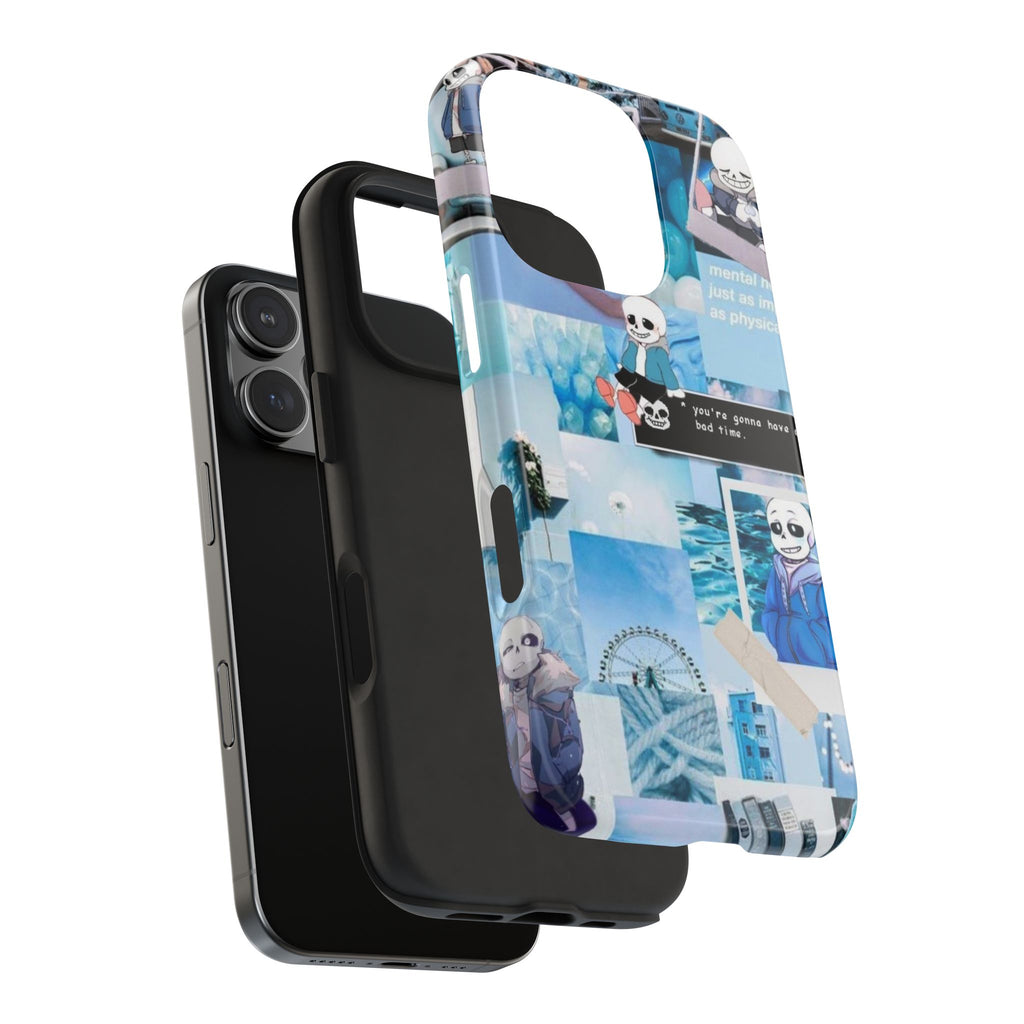Undertale Sans Character Collage Tough Phone Case | Blue Aesthetic, Undertale-inspired