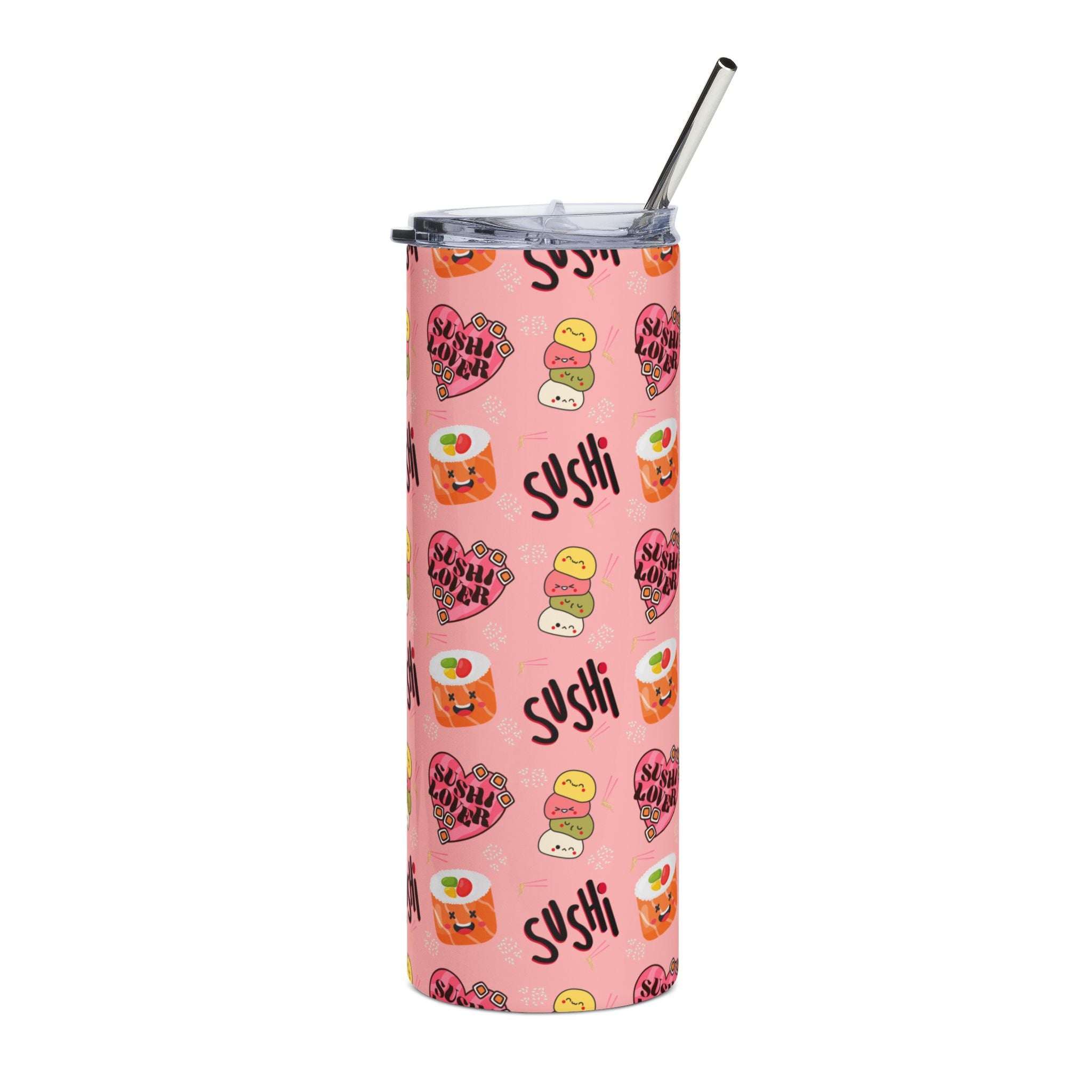 Kawaii Sushi Pattern Tumbler | 20oz Stainless Steel Travel Tumbler
