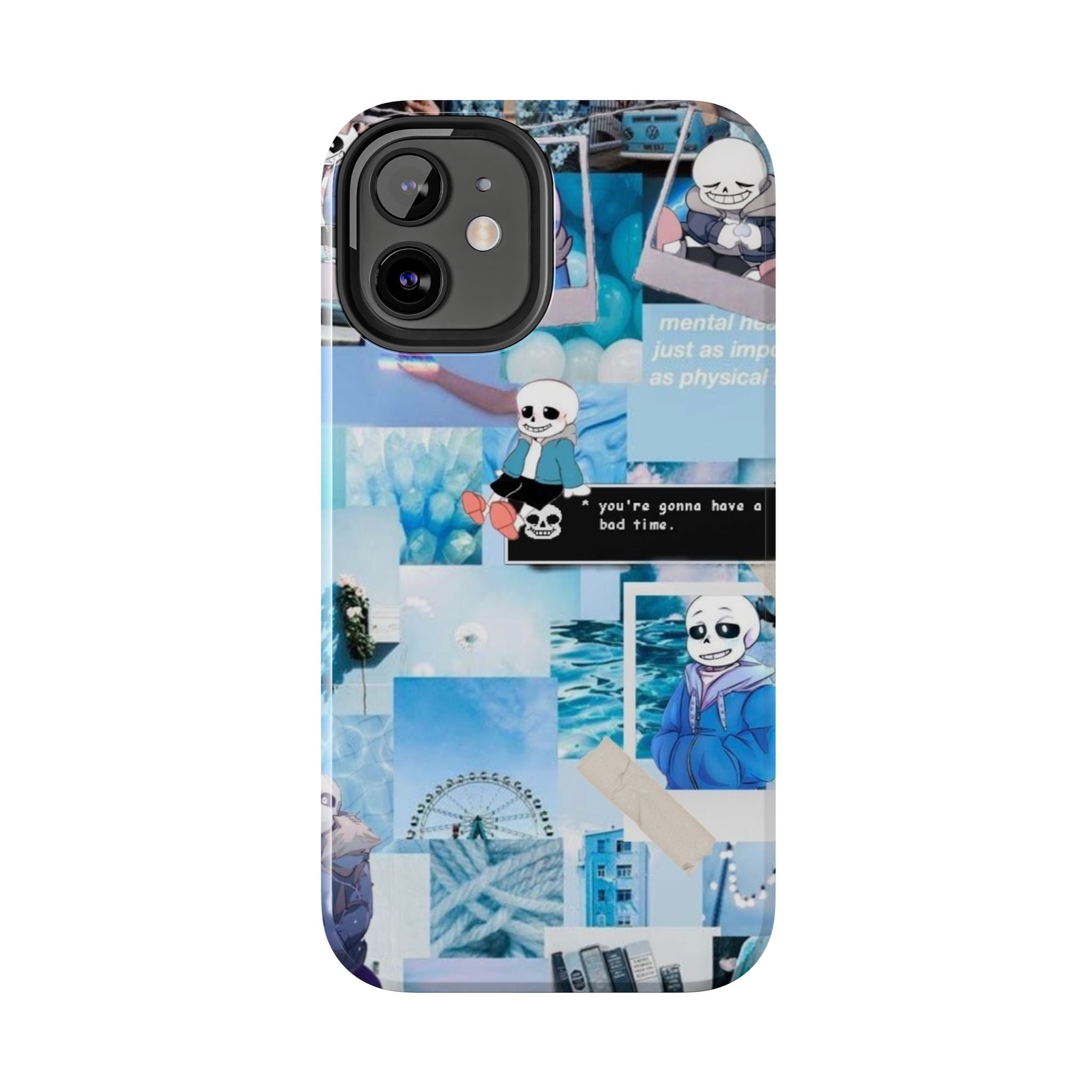 Undertale Sans Character Collage Tough Phone Case | Blue Aesthetic, Undertale-inspired