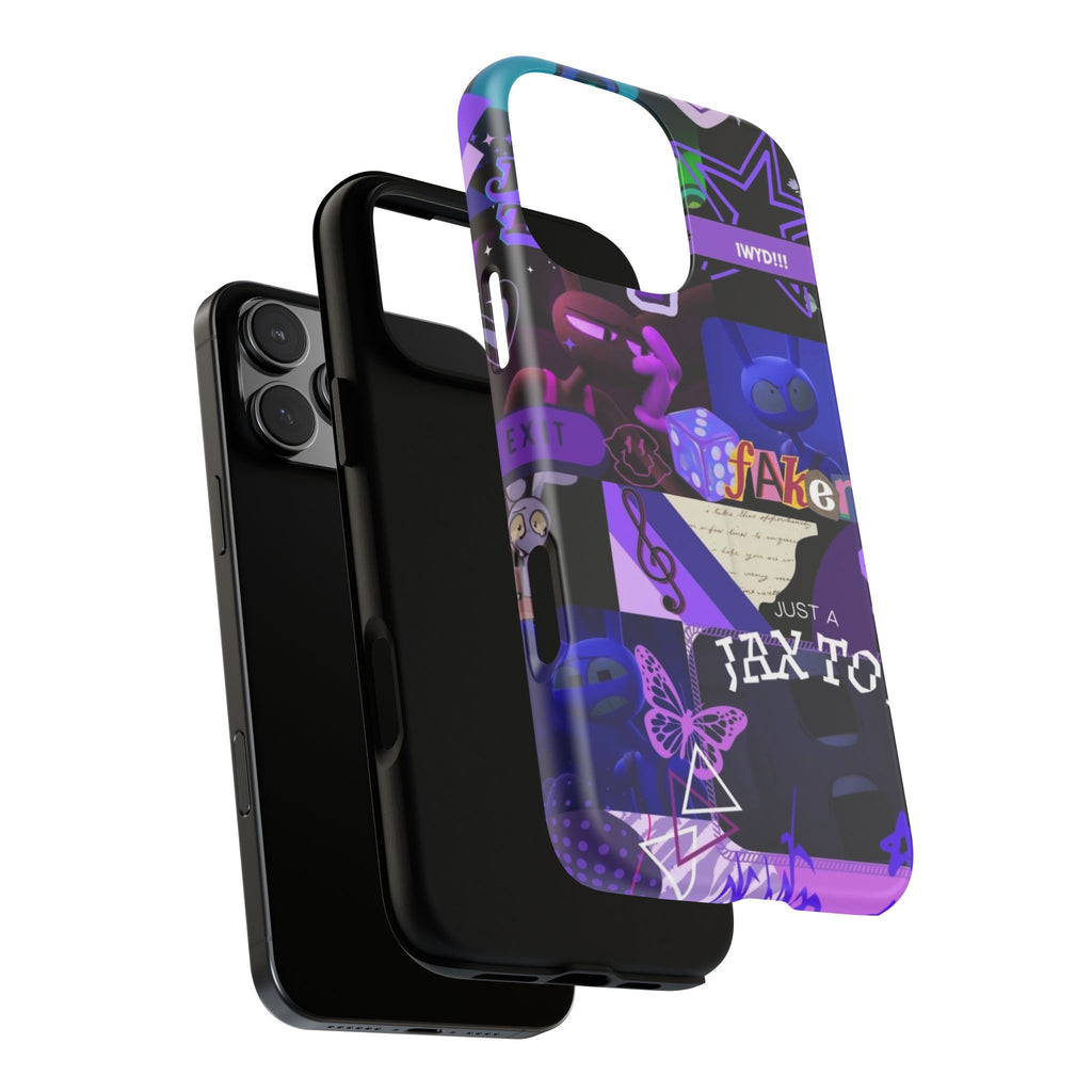 Jax The Amazing Digital Circus Purple Grunge Collage Phone Case | Tough Cases
