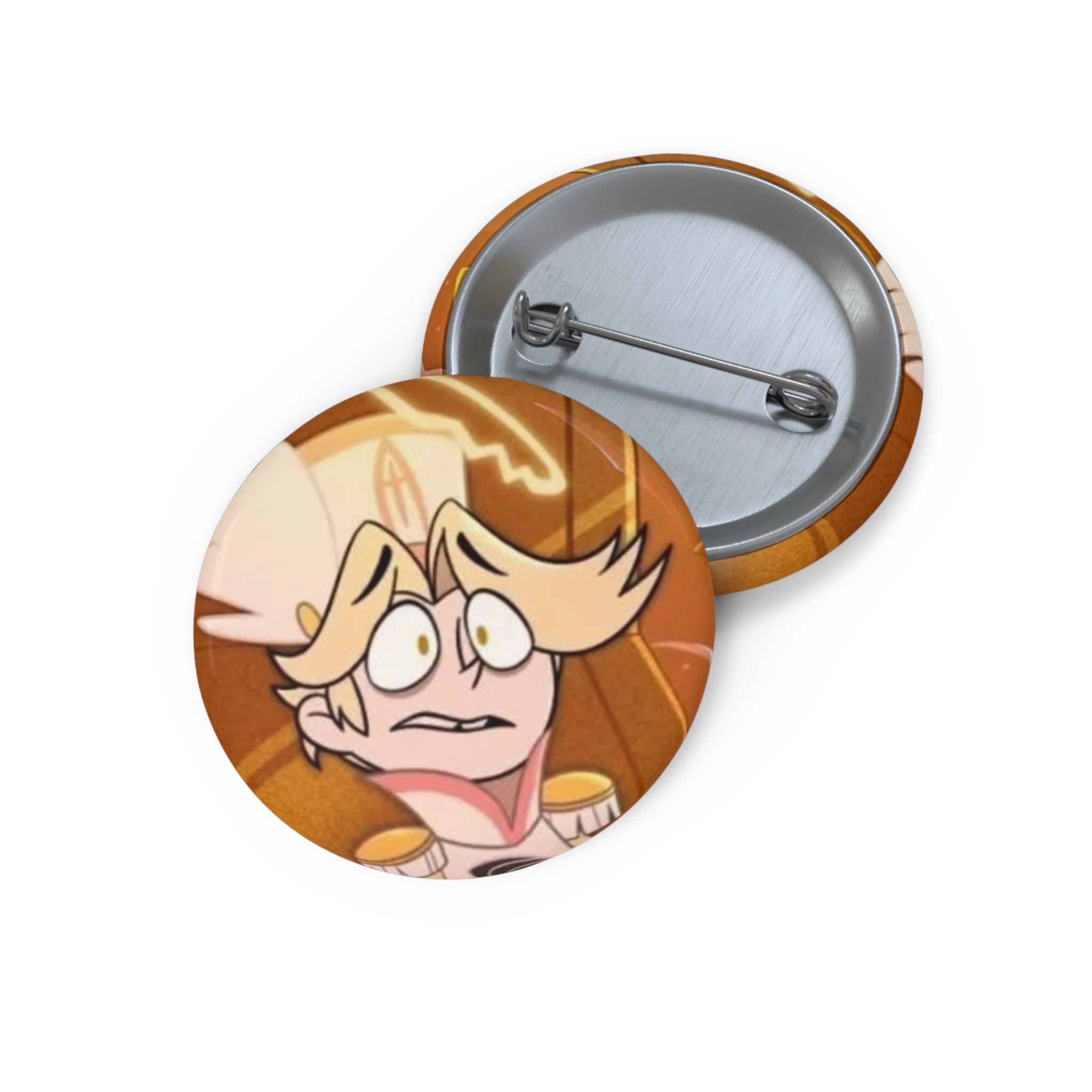 Abel Hazbin Hotel Shocked Cartoon Prince Pin Button | 1.25in Round Enamel Style