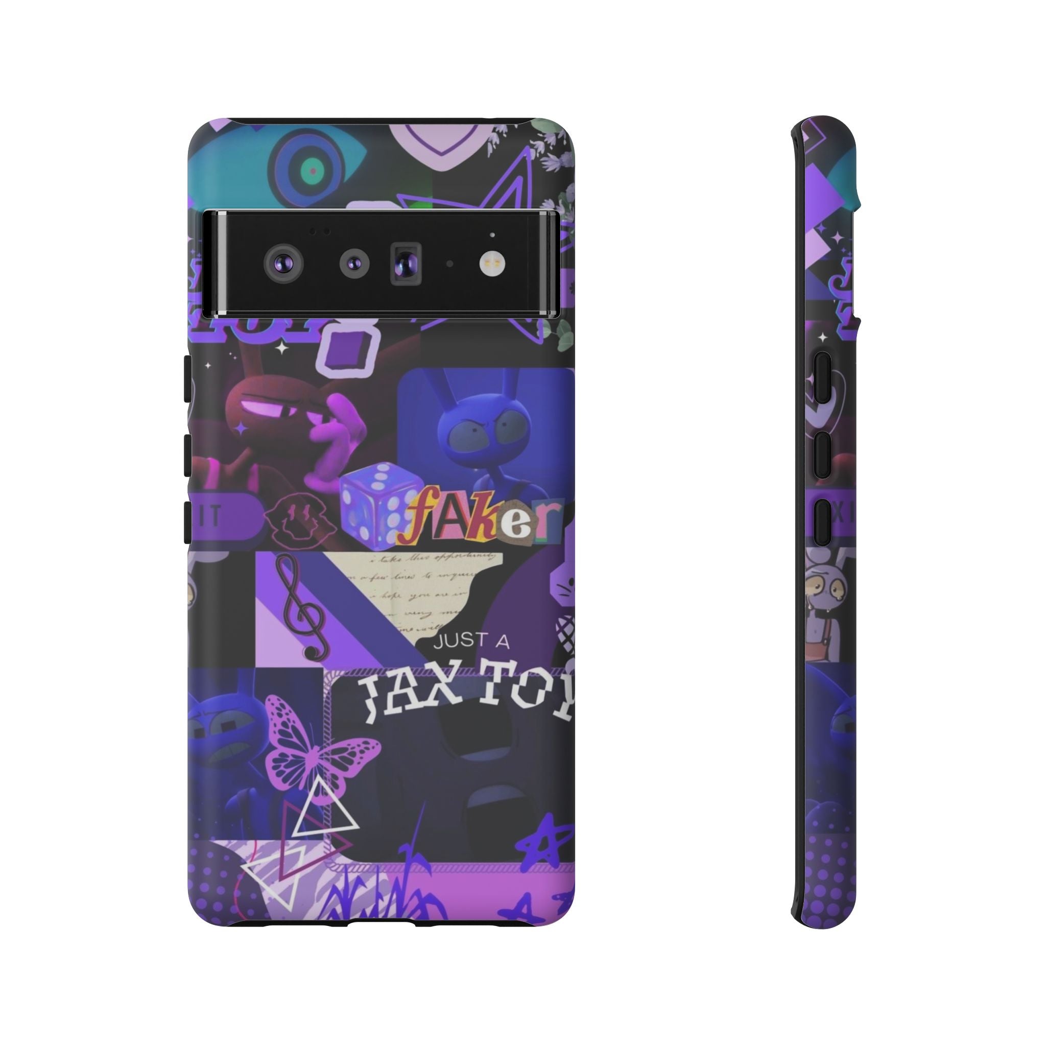 Jax The Amazing Digital Circus Purple Grunge Collage Phone Case | Tough Cases