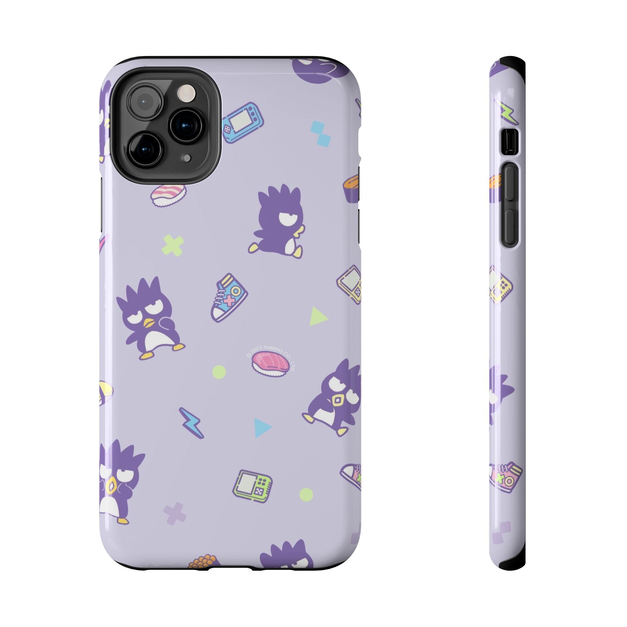 Badtz-maru Sanrio Kawaii Cute Purple Retro Penguin Pattern Phone Case | Cute Kawaii Tech Icons