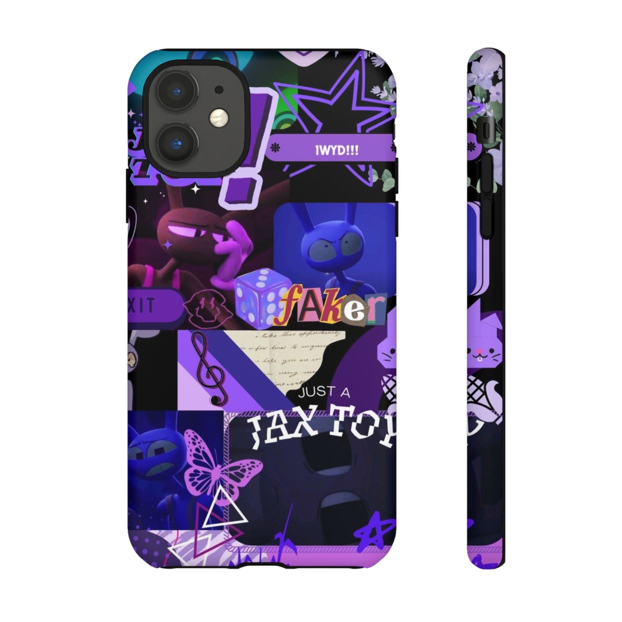 Jax The Amazing Digital Circus Purple Grunge Collage Phone Case | Tough Cases