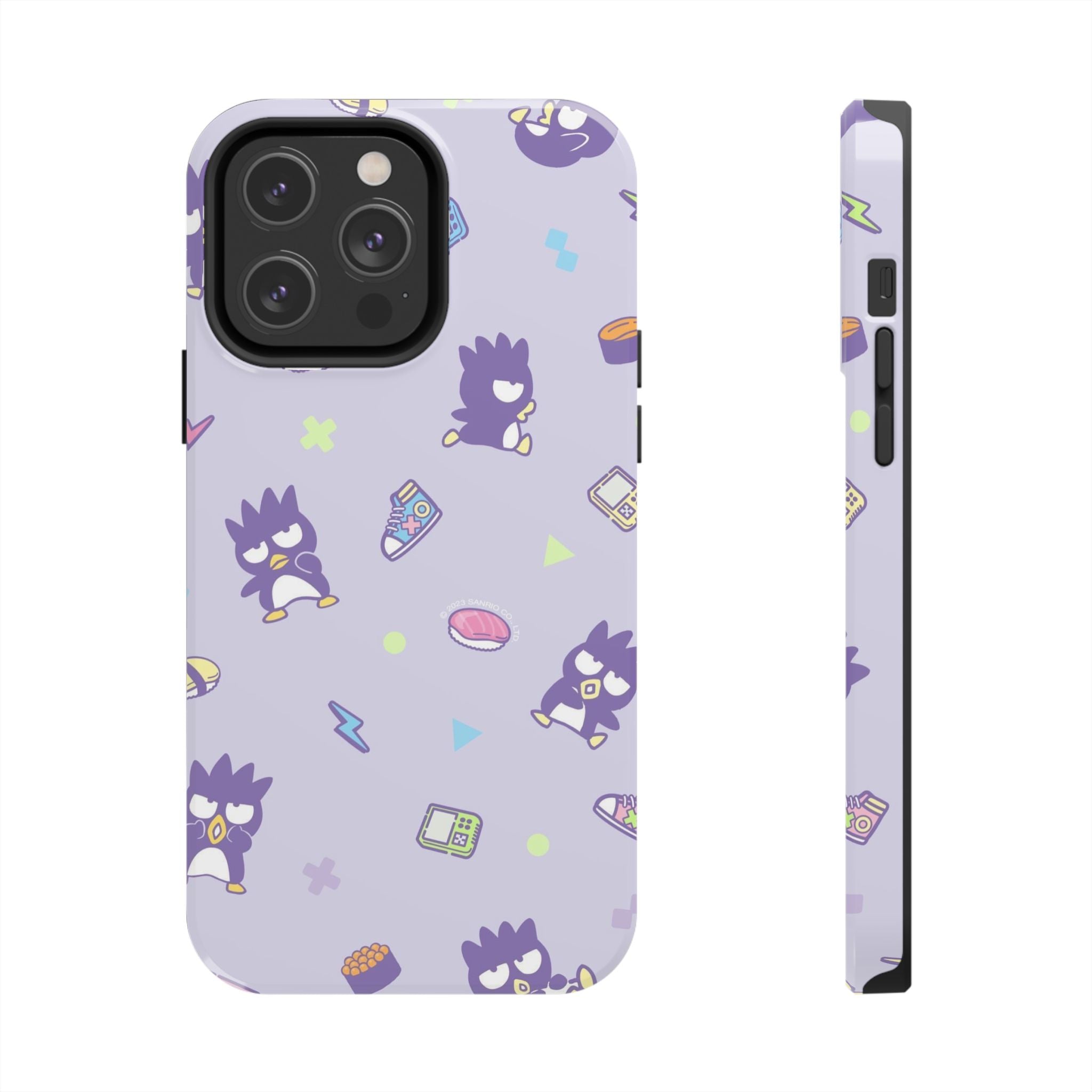 Badtz-maru Sanrio Kawaii Cute Purple Retro Penguin Pattern Phone Case | Cute Kawaii Tech Icons