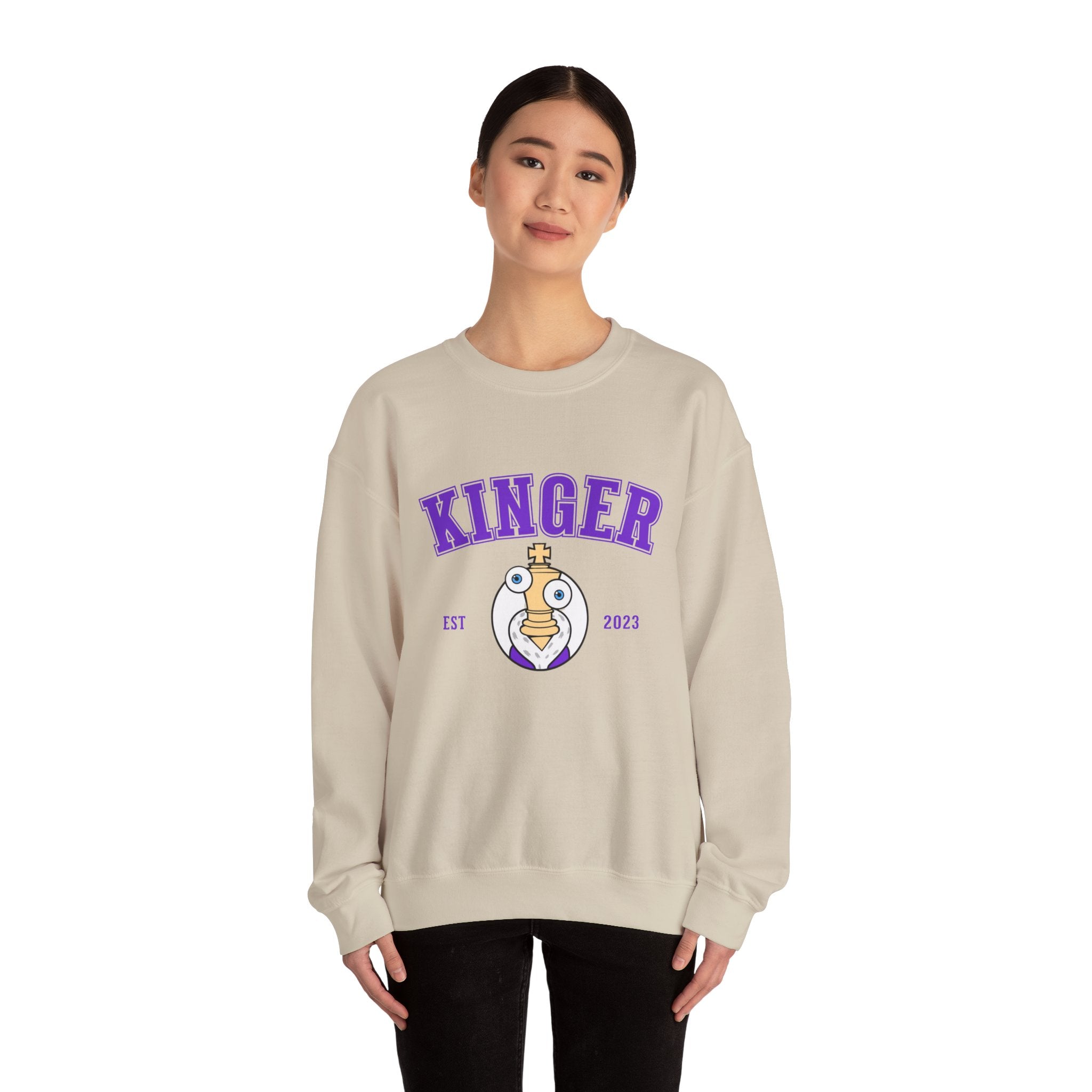 The Amazing Digital Circus Kinger Chess King Mascot Crewneck Sweatshirt | Collegiate Logo, Established 2023