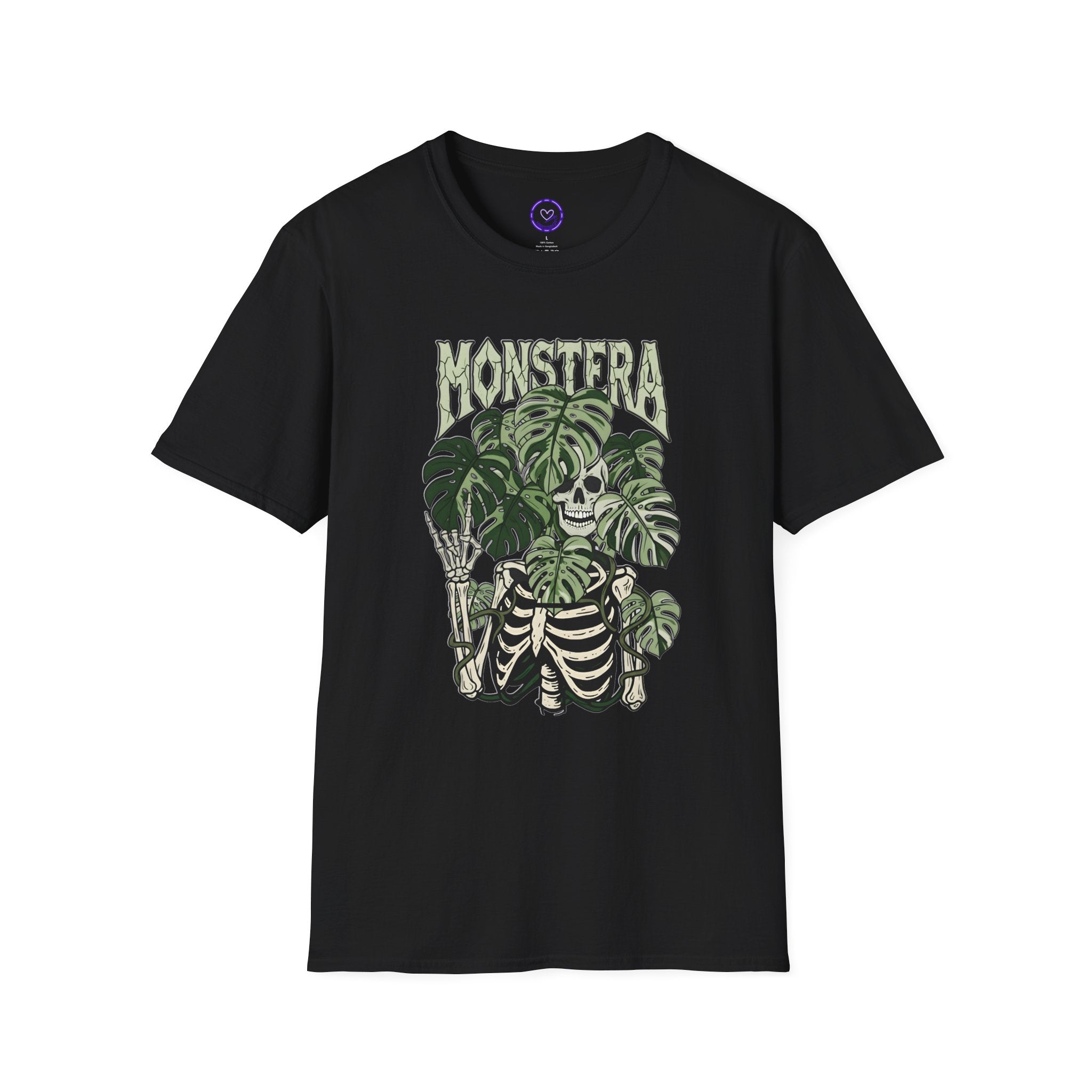 Monstera Skeleton Tee | Botanical Skull Plant Illustration