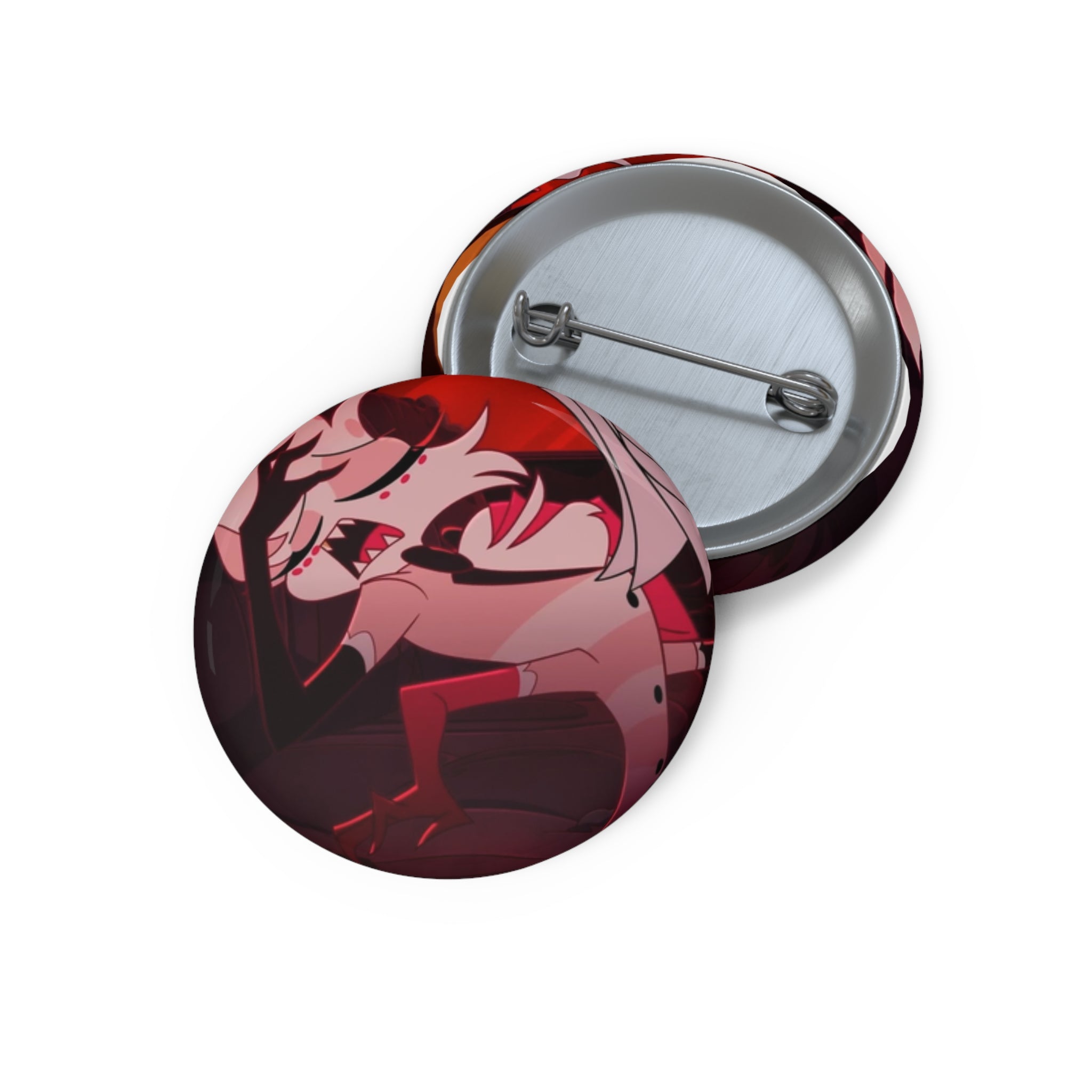 Hazbin Hotel Angel Dust Funny Cartoon Demon Character pin button | 1.25in enamel style badge