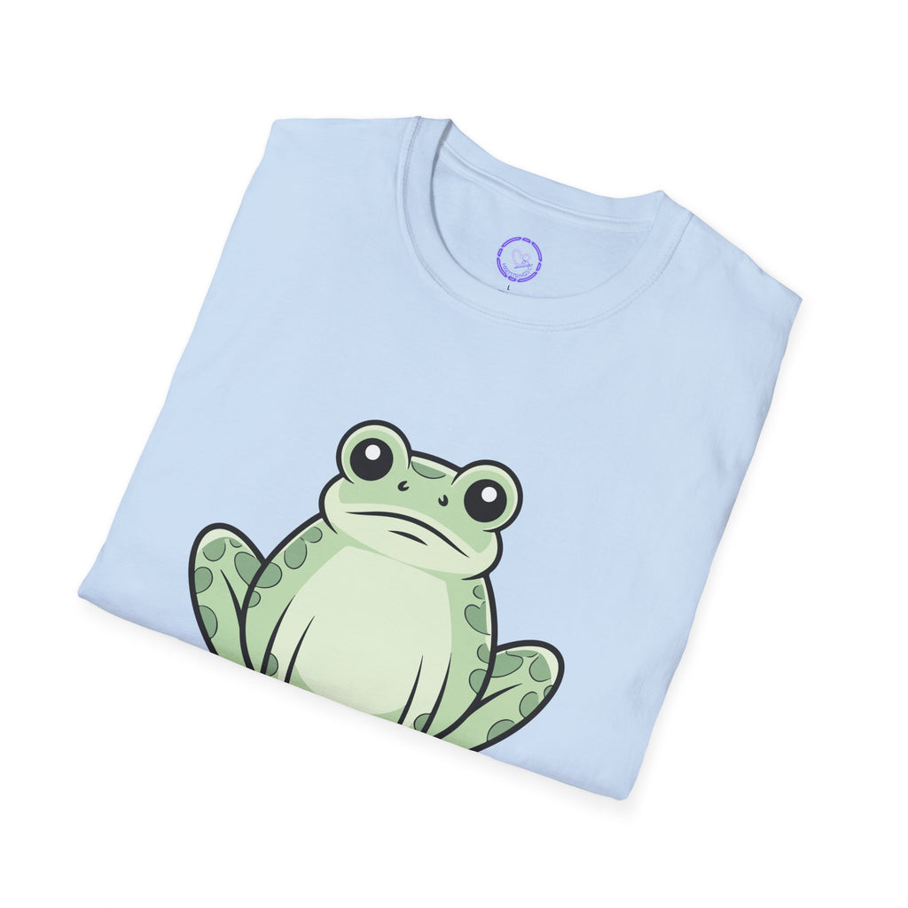 Funny Kawaii Frog Illustration I exist without my consent T-Shirt | Funny Frog Tee