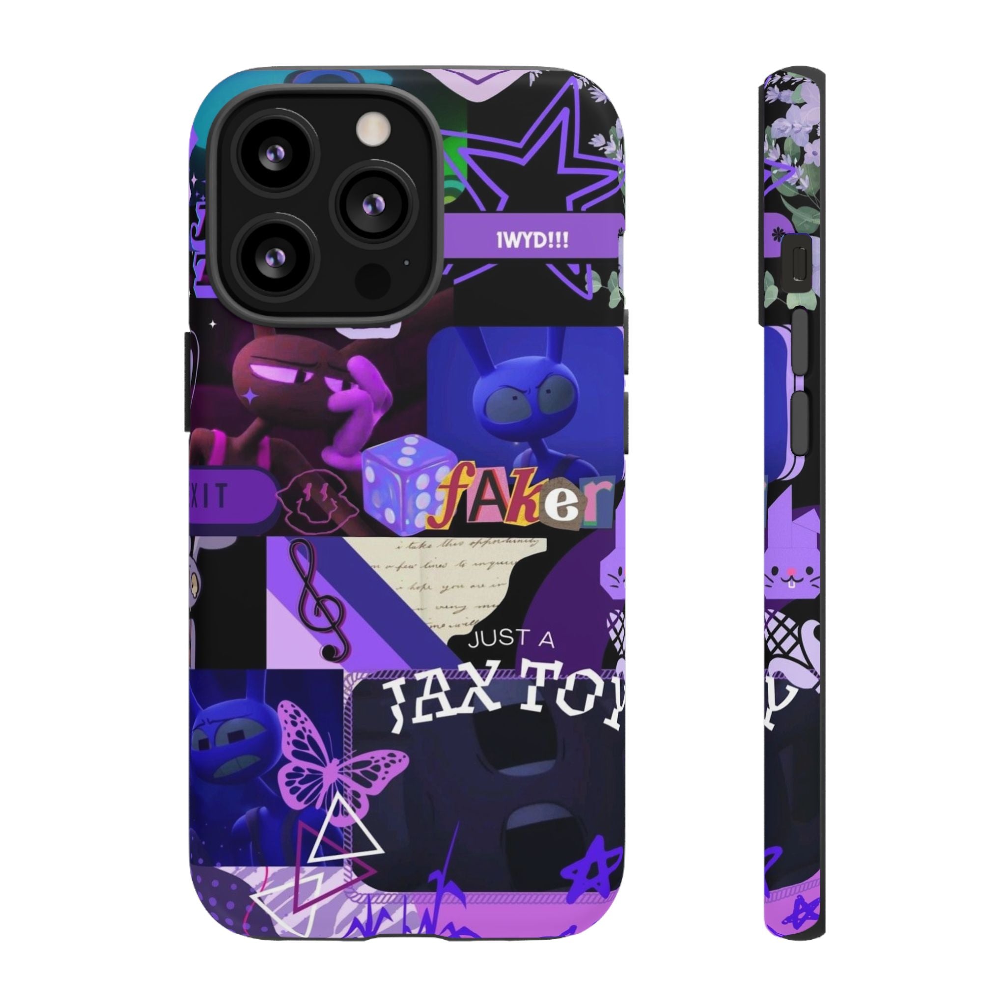 Jax The Amazing Digital Circus Purple Grunge Collage Phone Case | Tough Cases