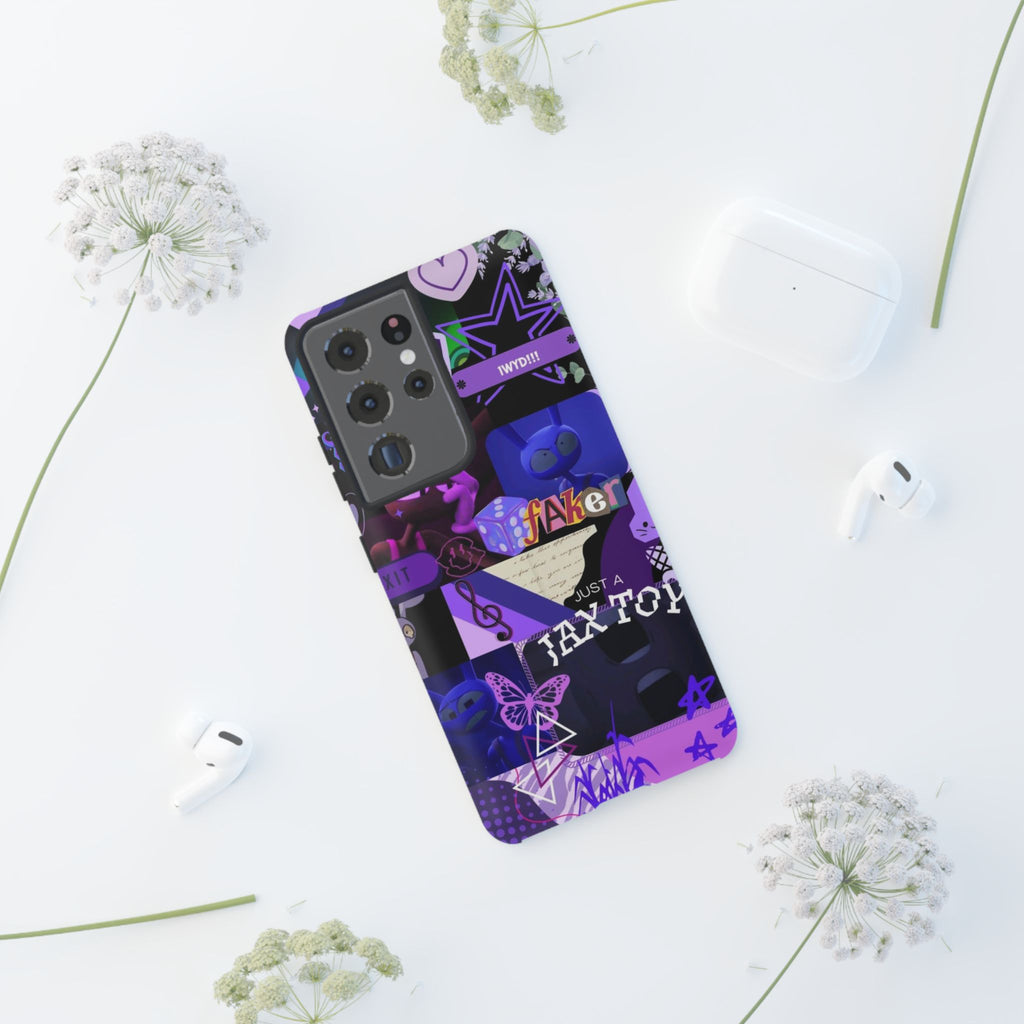 Jax The Amazing Digital Circus Purple Grunge Collage Phone Case | Tough Cases