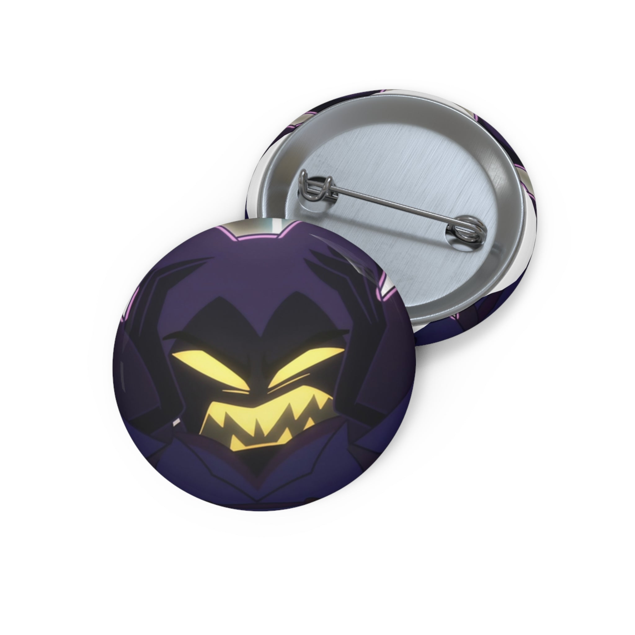 Hazbin Hotel Abel Glowing Face Pin Button | Halloween Horror Badge