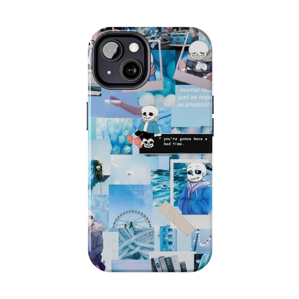 Undertale Sans Character Collage Tough Phone Case | Blue Aesthetic, Undertale-inspired
