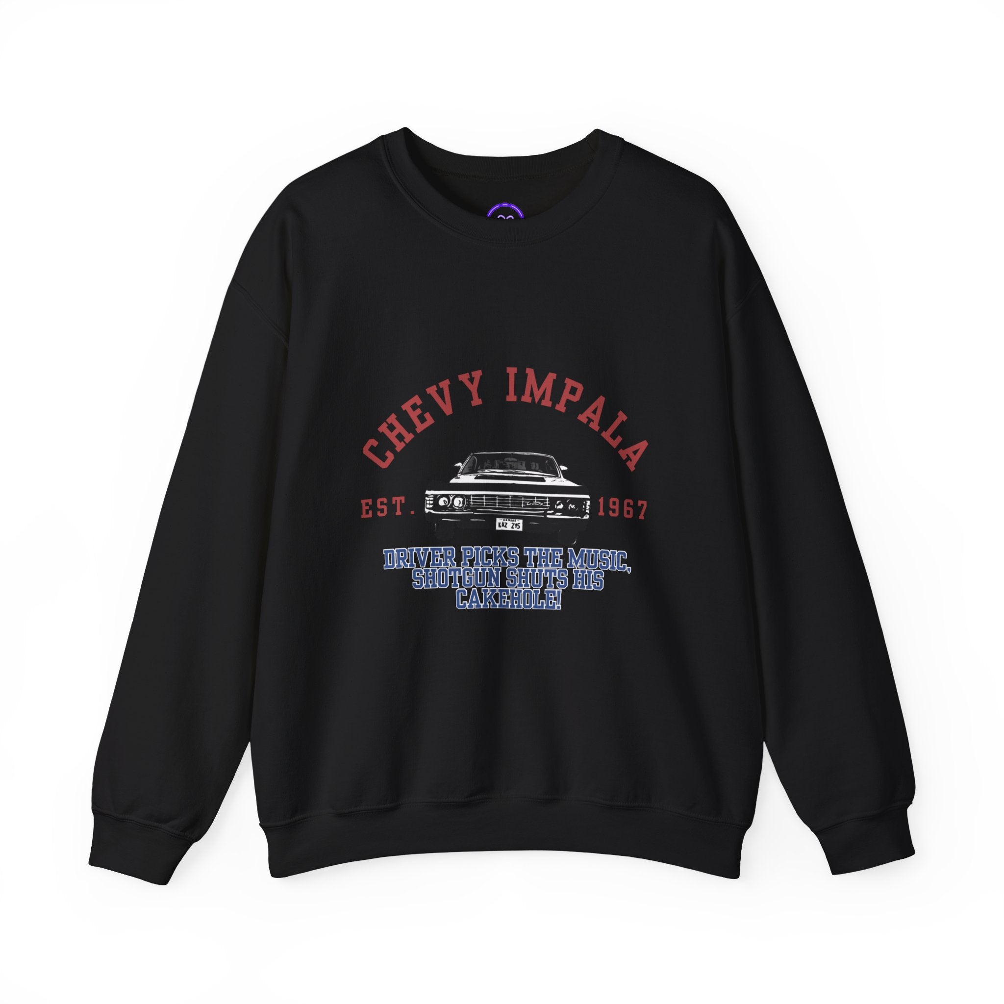 Supernatural Chevy Impala Varsity 1967 Crewneck Sweatshirt | Classic Car Vintage Style