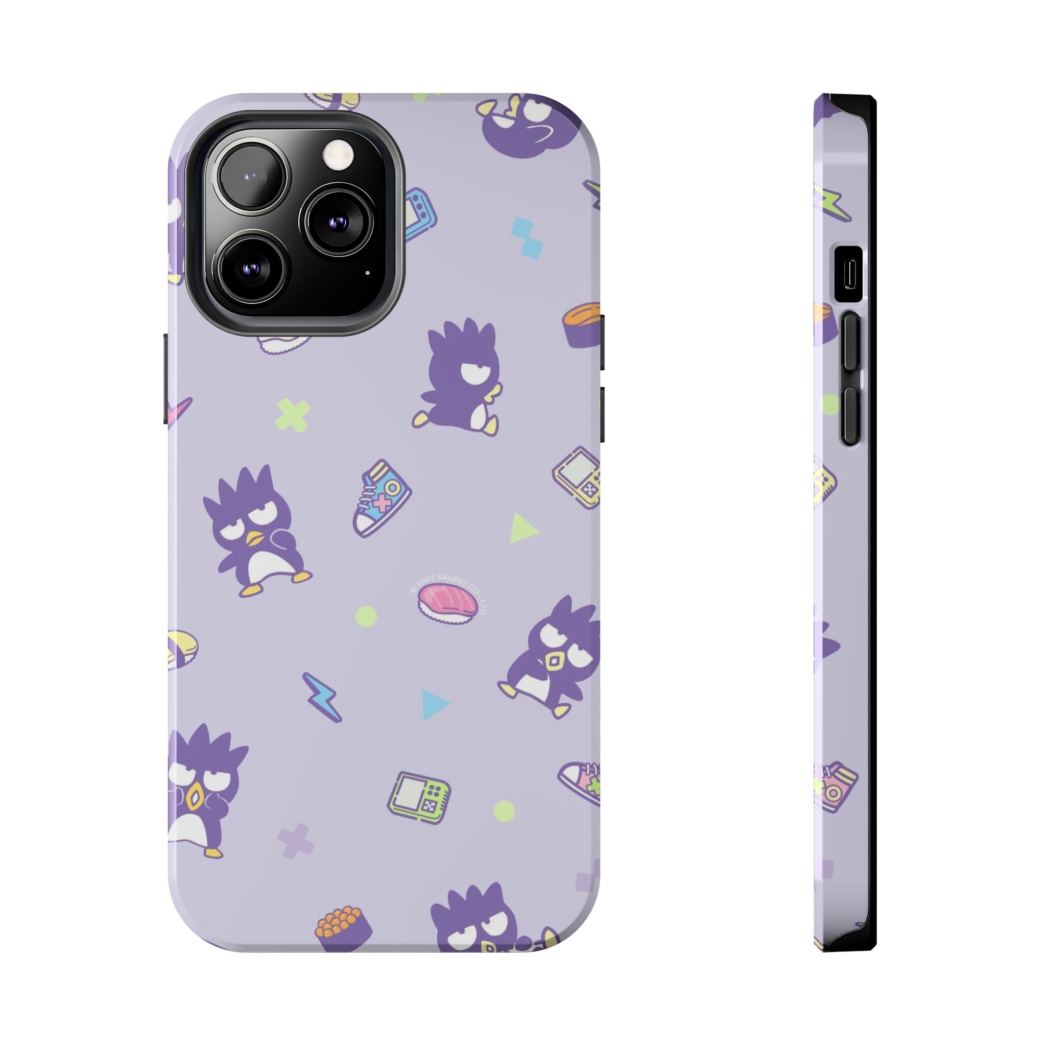 Badtz-maru Sanrio Kawaii Cute Purple Retro Penguin Pattern Phone Case | Cute Kawaii Tech Icons