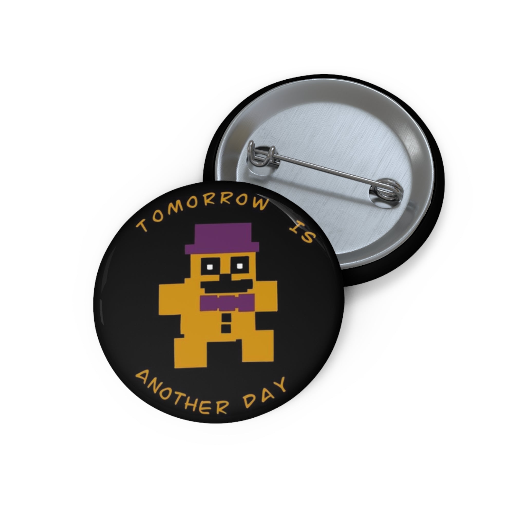FNAF 5NAF Five Nights at Freddys Pixel Mascot Tomorrow Is Another Day Pin Button | Retro Game Character Pin