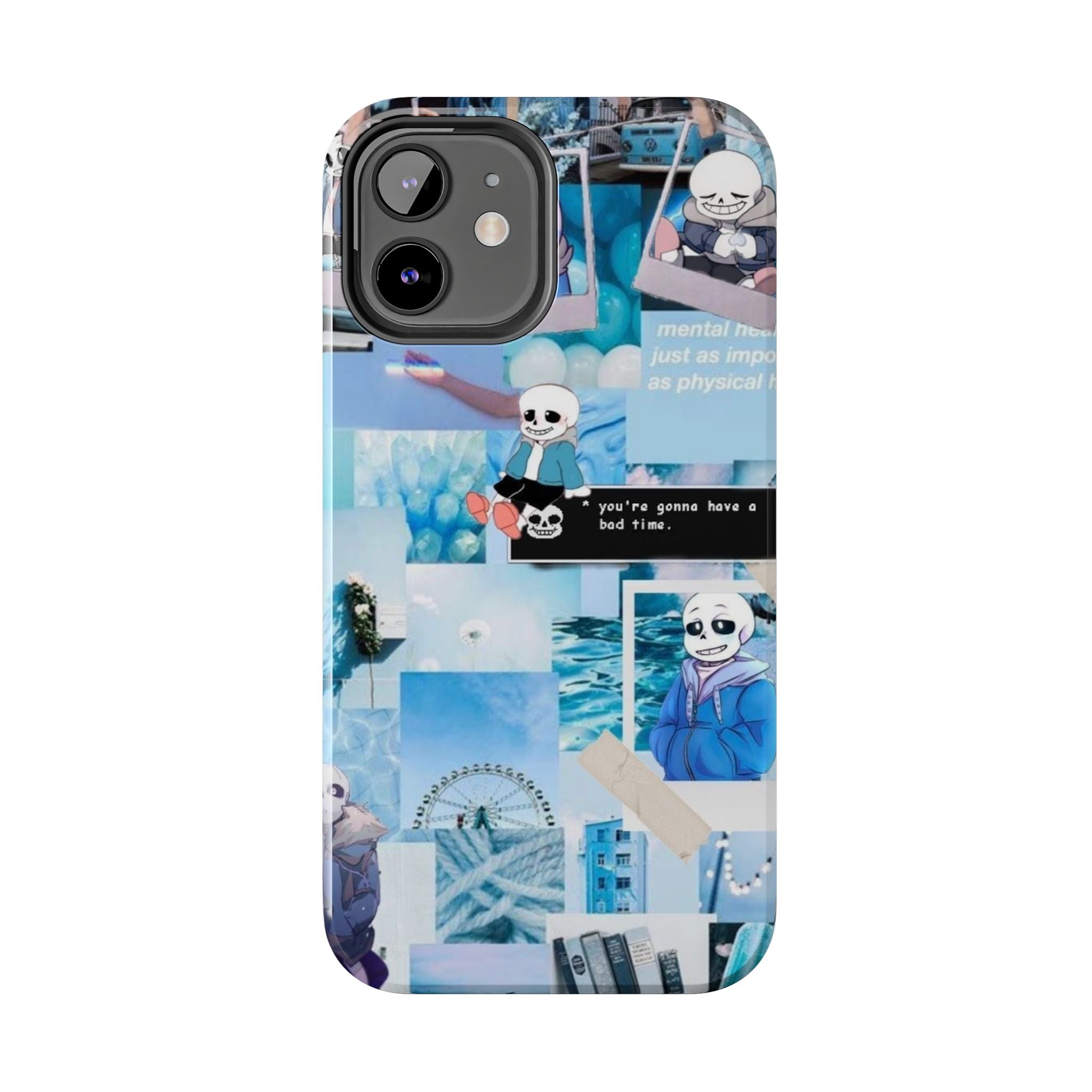 Undertale Sans Character Collage Tough Phone Case | Blue Aesthetic, Undertale-inspired