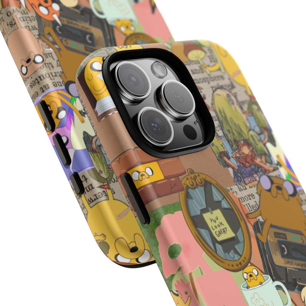 Adventure Time Jake the Dog Cartoon Collage Phone Case | Adventure Dog Character Pattern