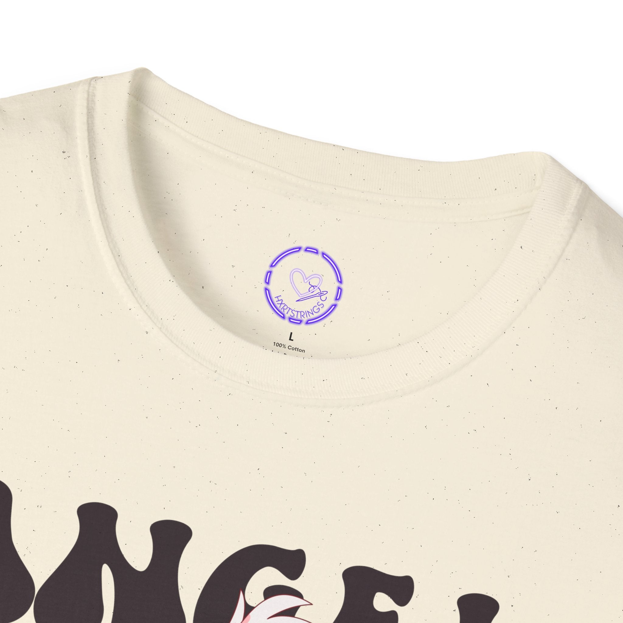 Angel Dust Hazbin Hotel Retro Text T-Shirt | Layered Typography, Fashion Silhouette