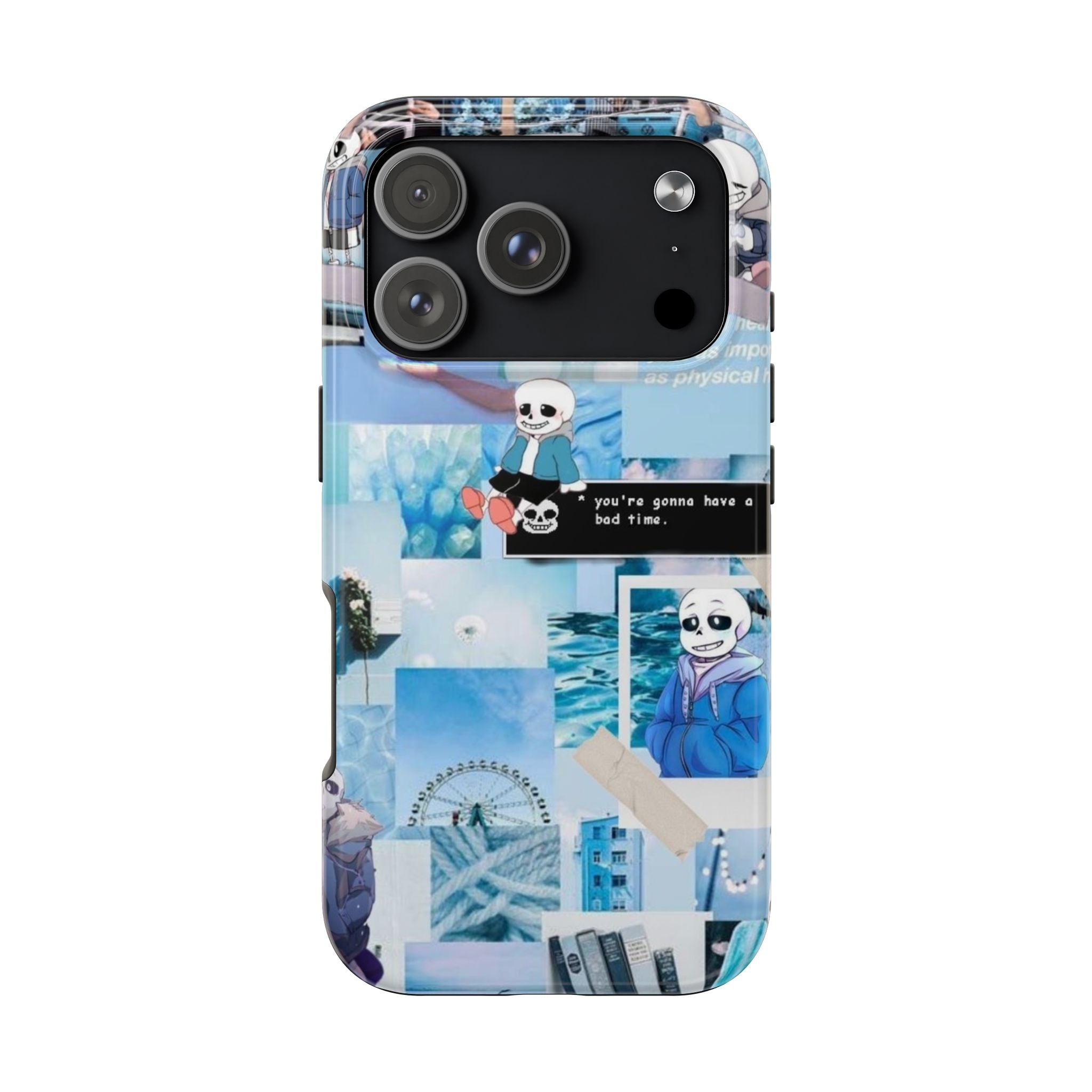 Undertale Sans Character Collage Tough Phone Case | Blue Aesthetic, Undertale-inspired