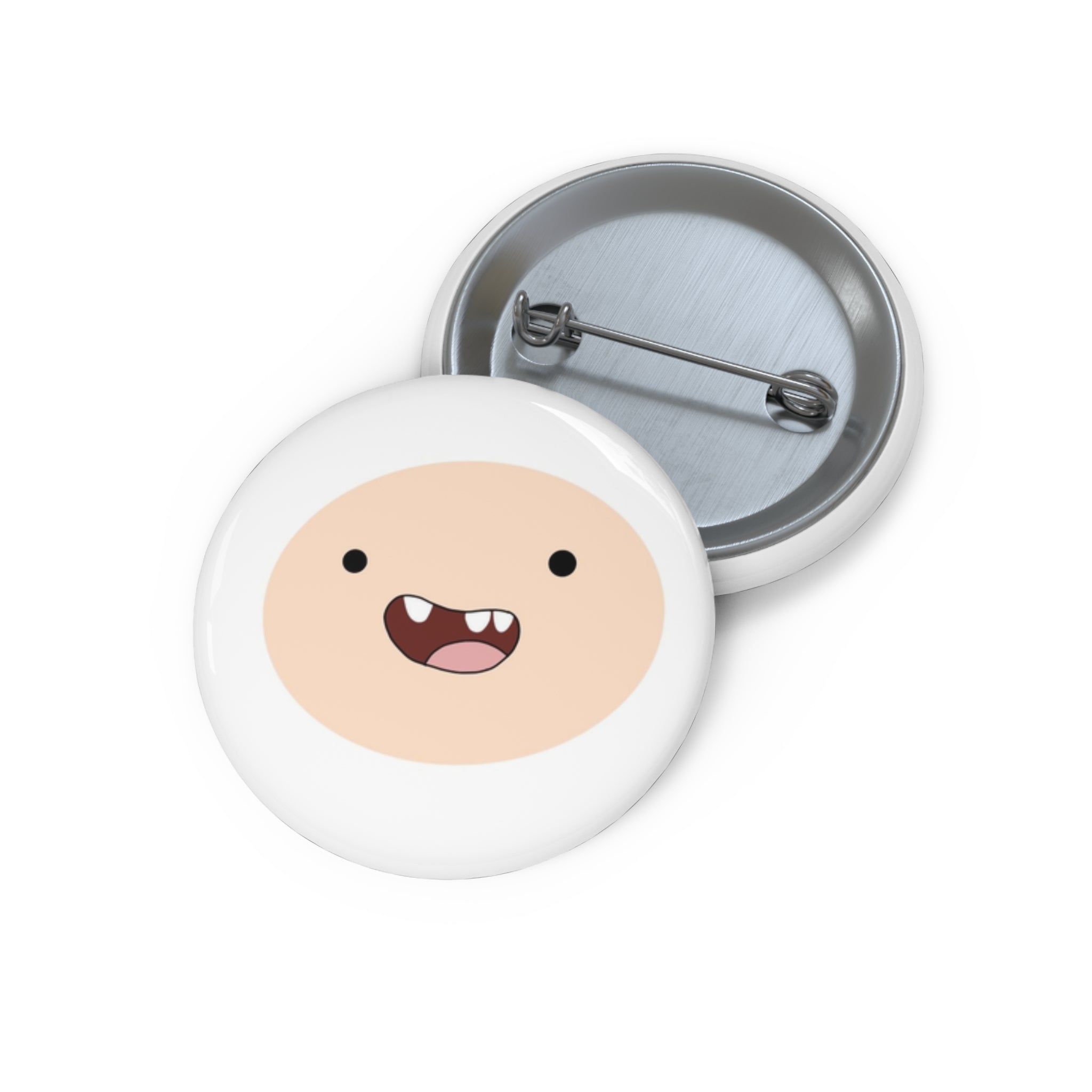 Adventure Time Cute Cartoon Face Pin Button | Fun Character Badge, Backpack Accessory