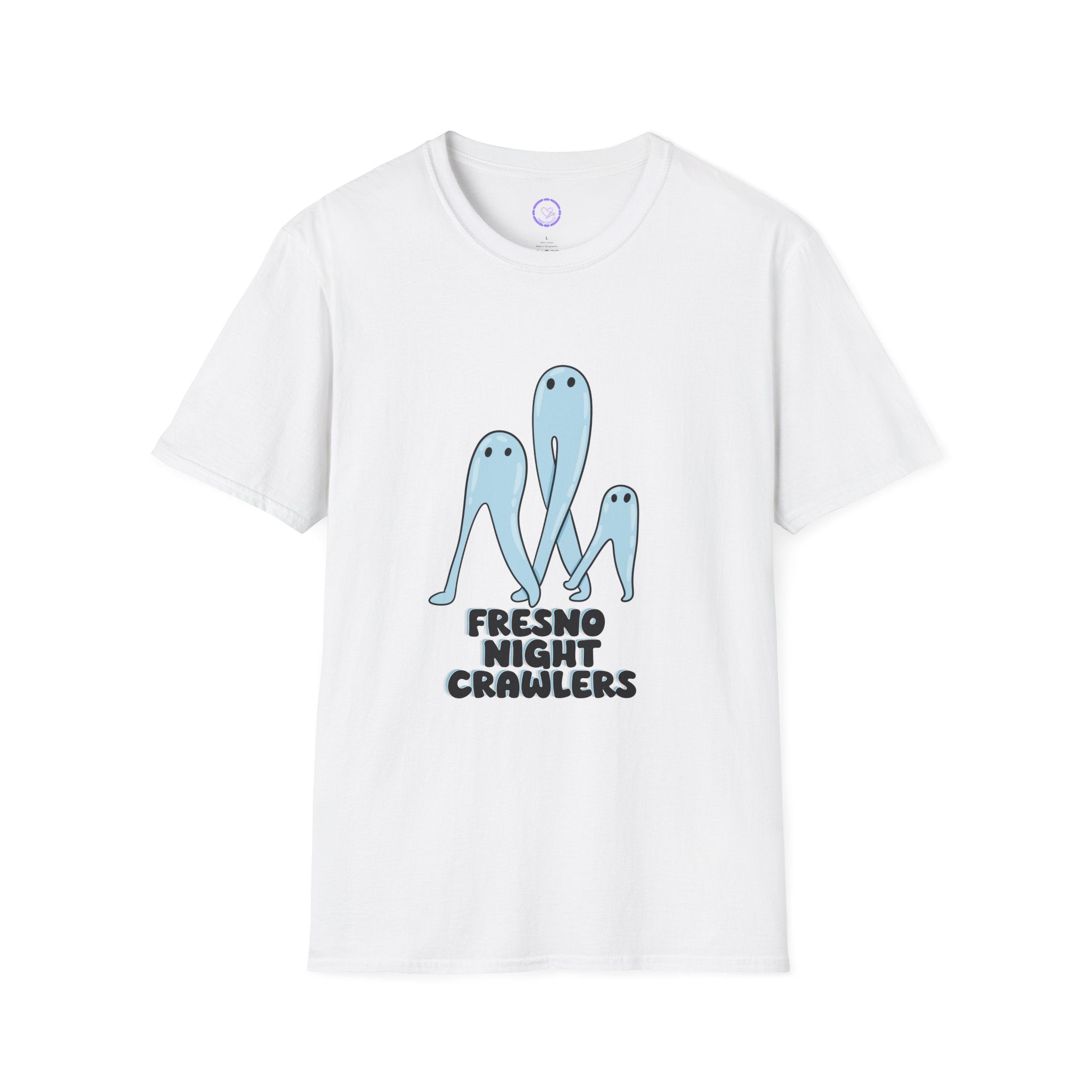 Fresno Night Crawlers T-Shirt | Cute Blue Worms Design