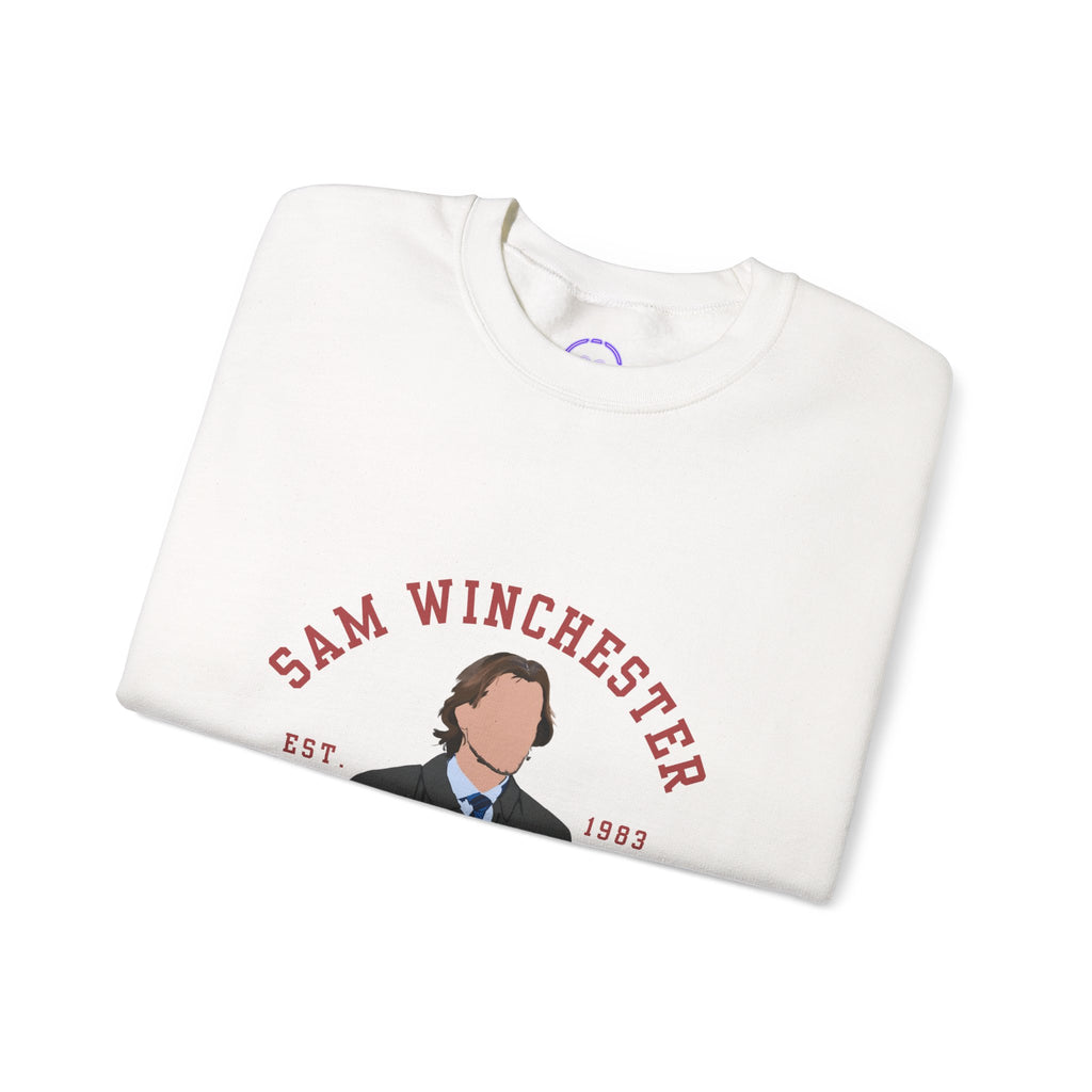 Sam Winchester Supernatural Illustration Crewneck Sweatshirt | TV Character Portrait