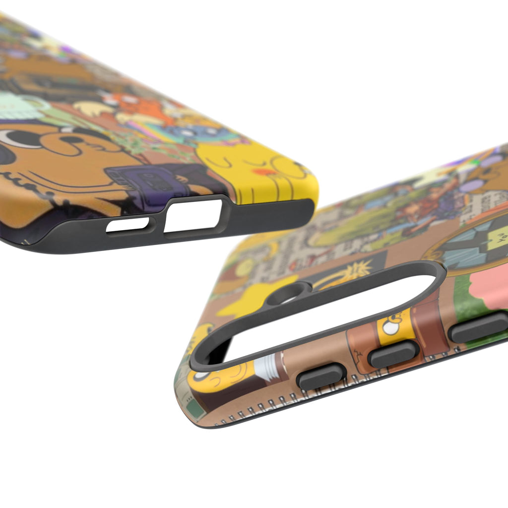 Adventure Time Jake the Dog Cartoon Collage Phone Case | Adventure Dog Character Pattern