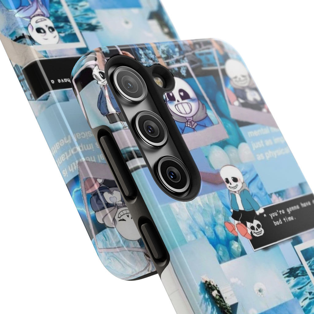 Undertale Sans Character Collage Tough Phone Case | Blue Aesthetic, Undertale-inspired