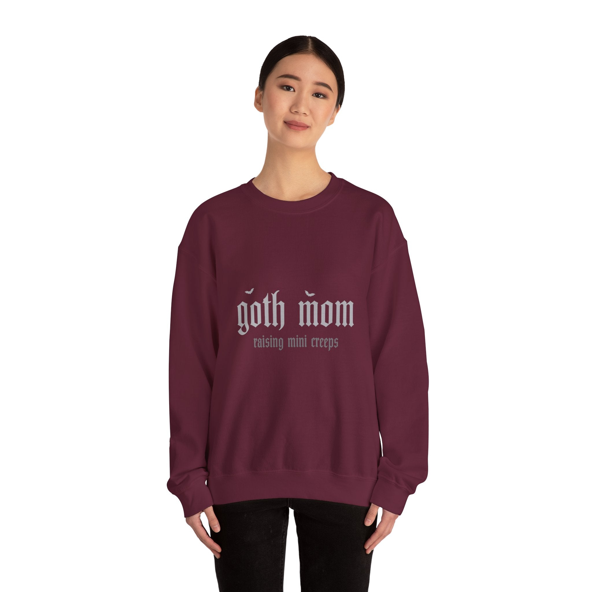 goth mom raising mini creeps Sweatshirt | Goth Motherhood Crewneck