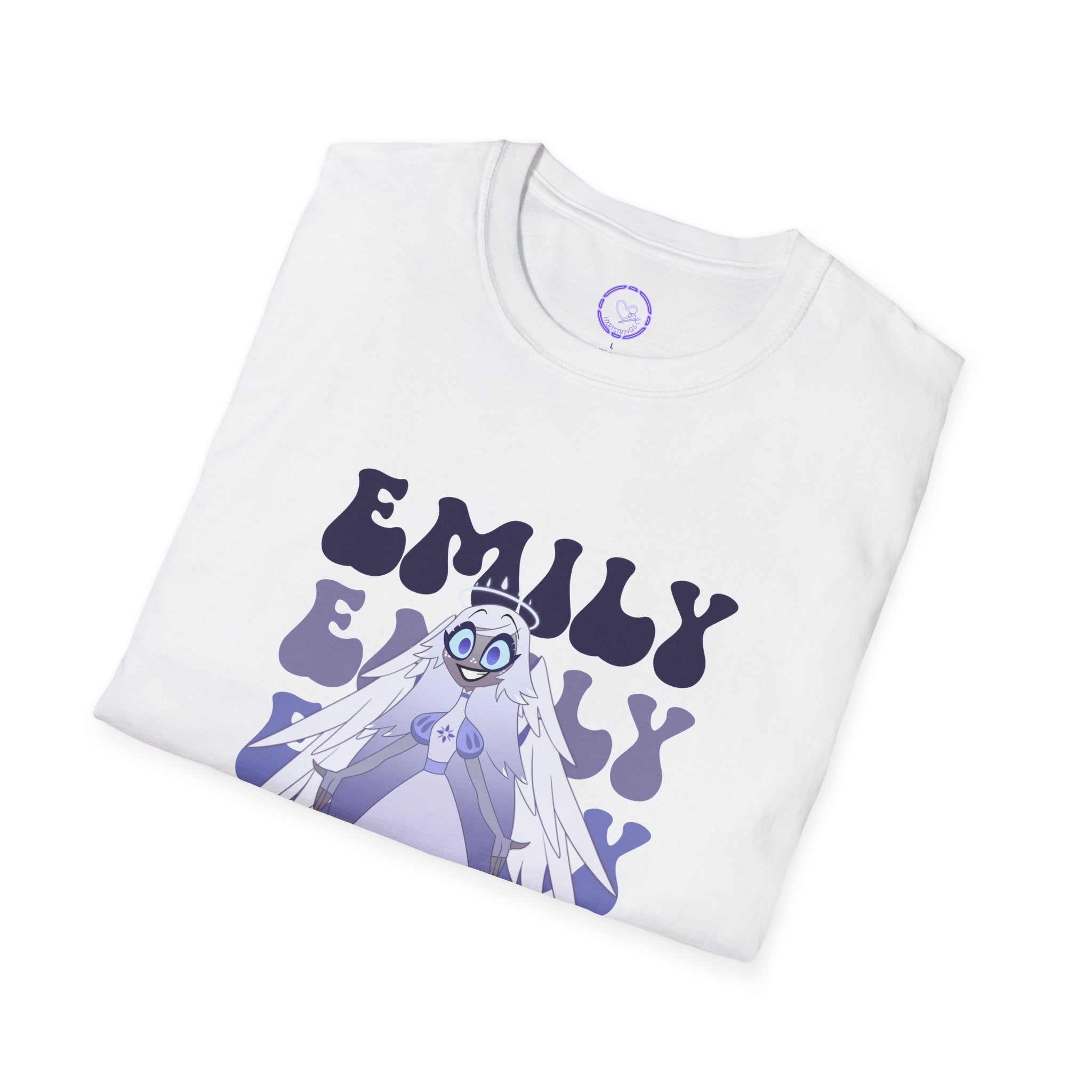 Emily Hazbin Hotel Gothic Doll T-Shirt | Retro Psychedelic Name Graphic