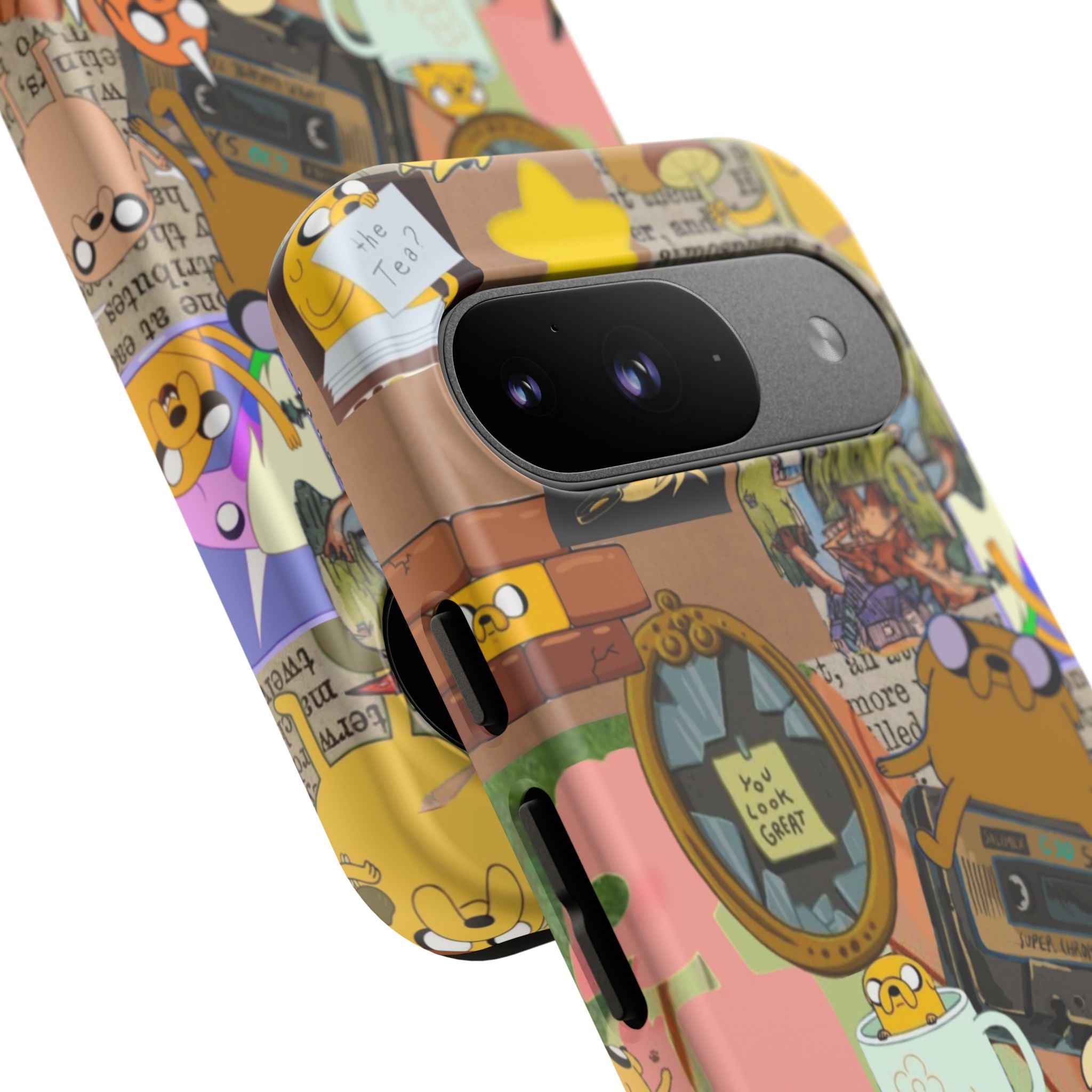 Adventure Time Jake the Dog Cartoon Collage Phone Case | Adventure Dog Character Pattern