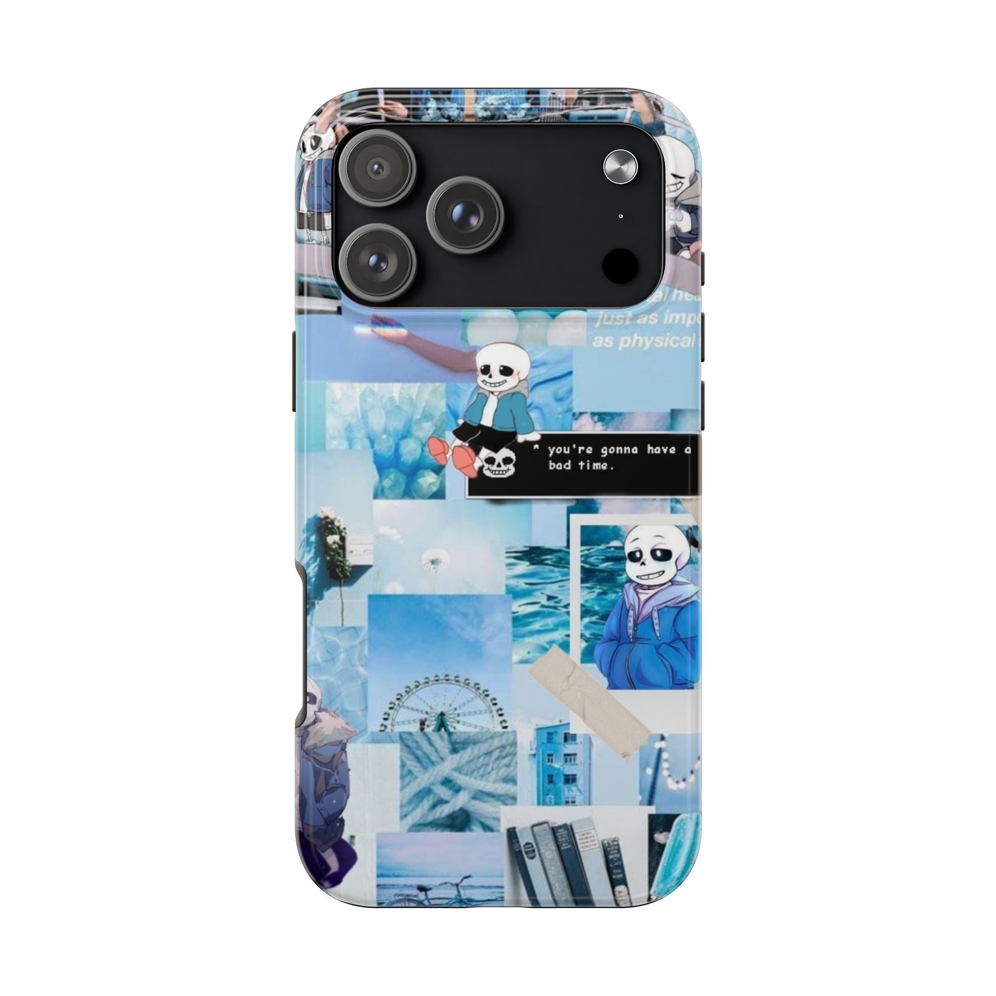 Undertale Sans Character Collage Tough Phone Case | Blue Aesthetic, Undertale-inspired