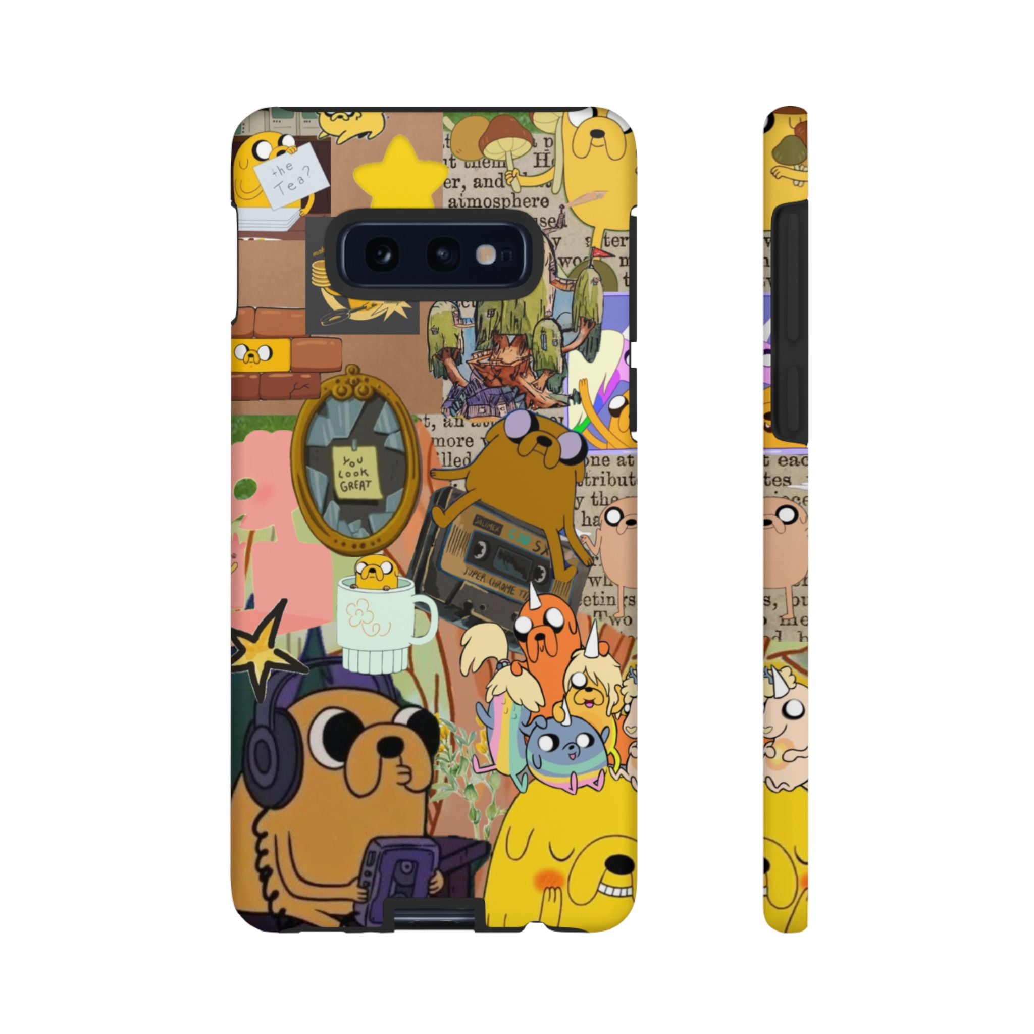 Adventure Time Jake the Dog Cartoon Collage Phone Case | Adventure Dog Character Pattern