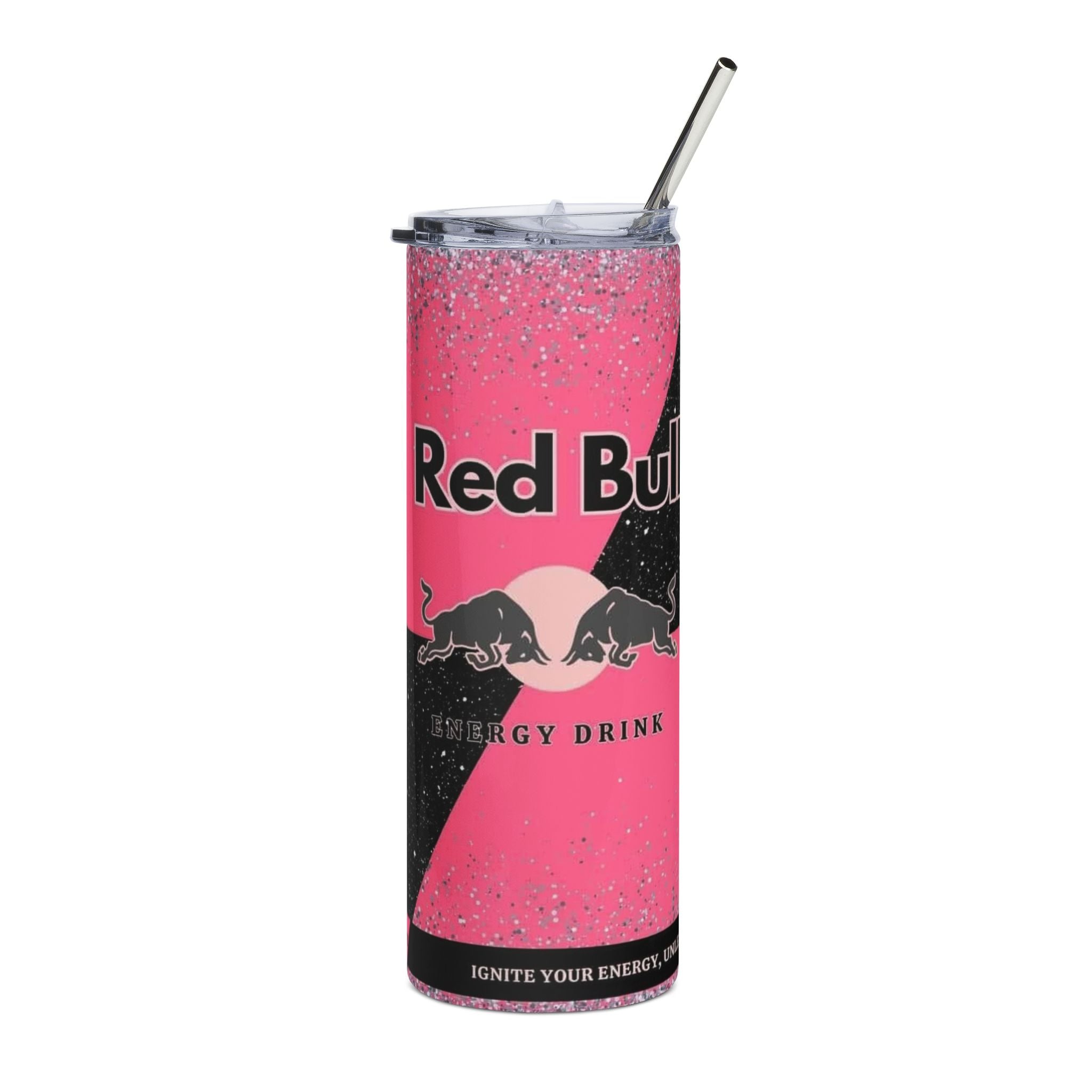 Pink Red Bull Energy Drink Logo Tumbler | 20oz Stainless Steel Travel Tumbler