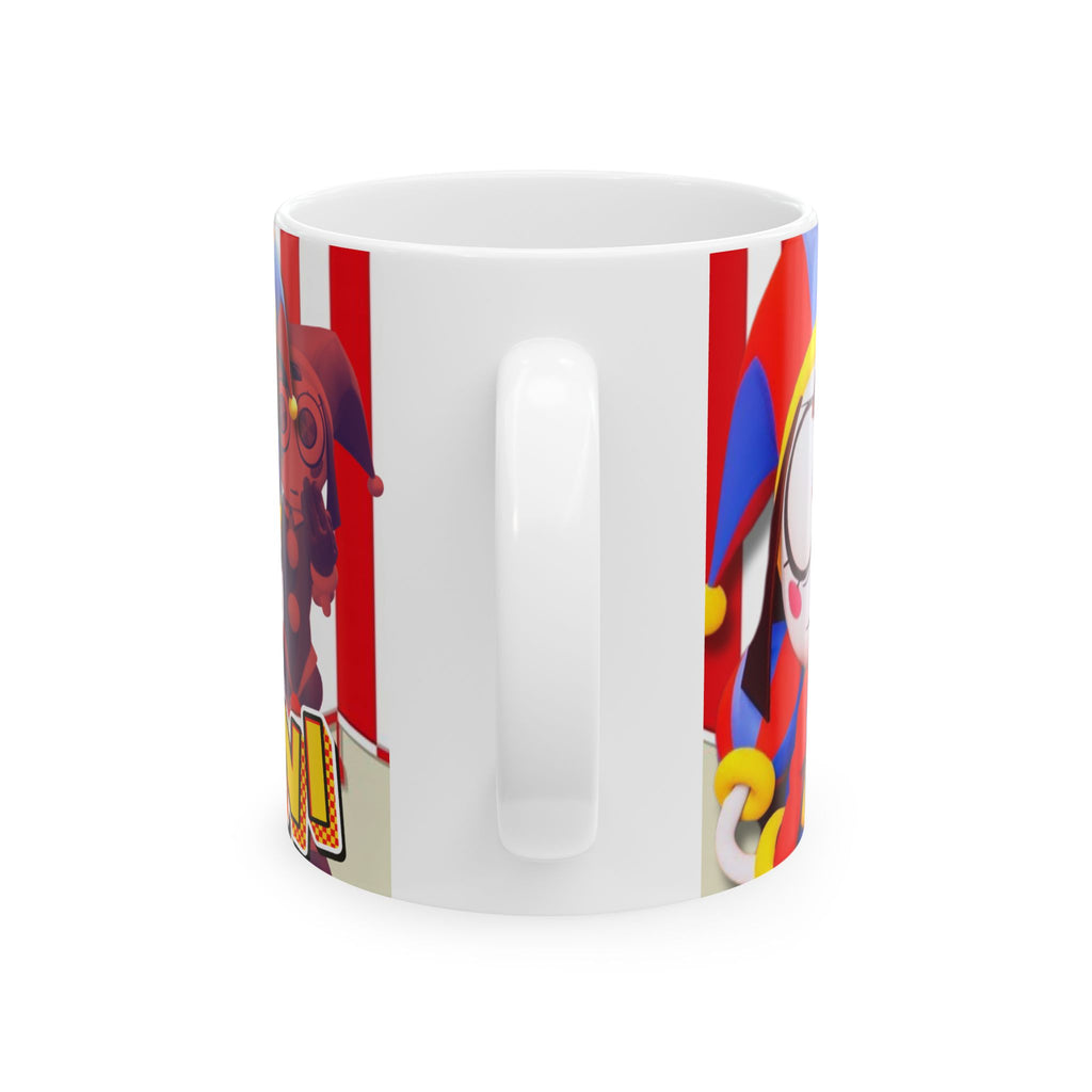 Pomni The Amazing Digital Circus Jester Clown Characters Mug | Ceramic Coffee Cup, 11oz or 15oz