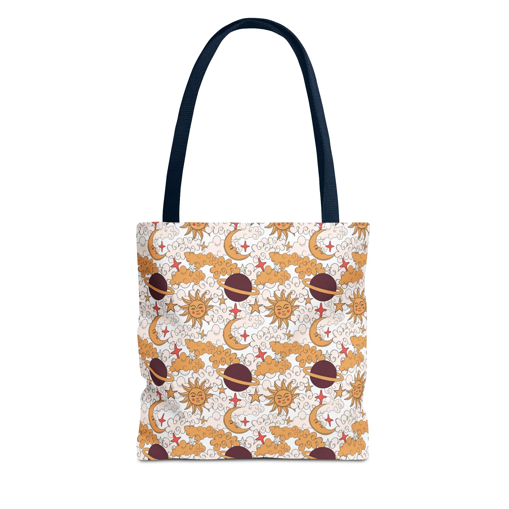 Celestial Sun Moon Pattern Tote Bag | Astrology Zodiac Starry Design